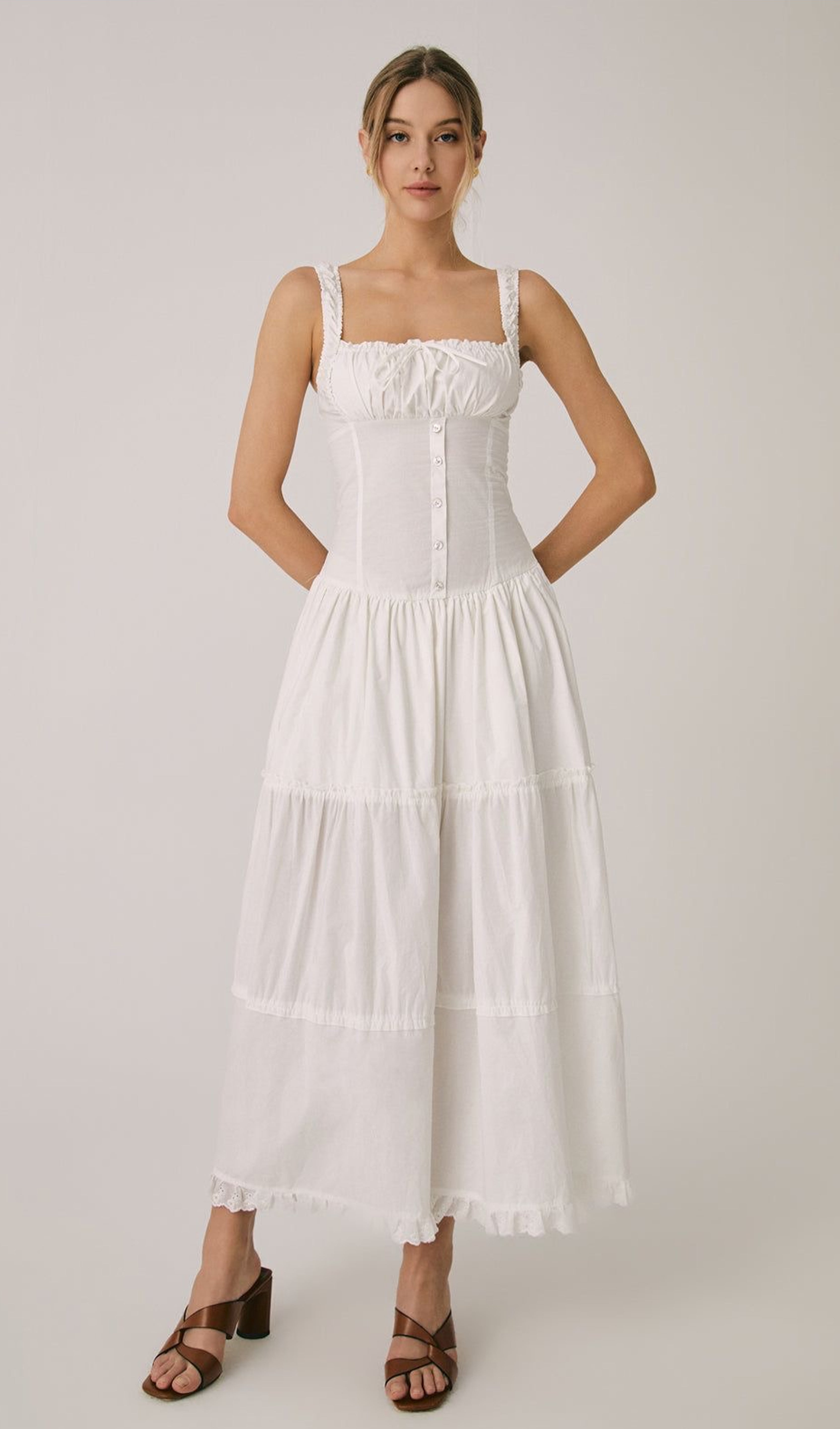 Fırfırlı Maksi Slip Elbise