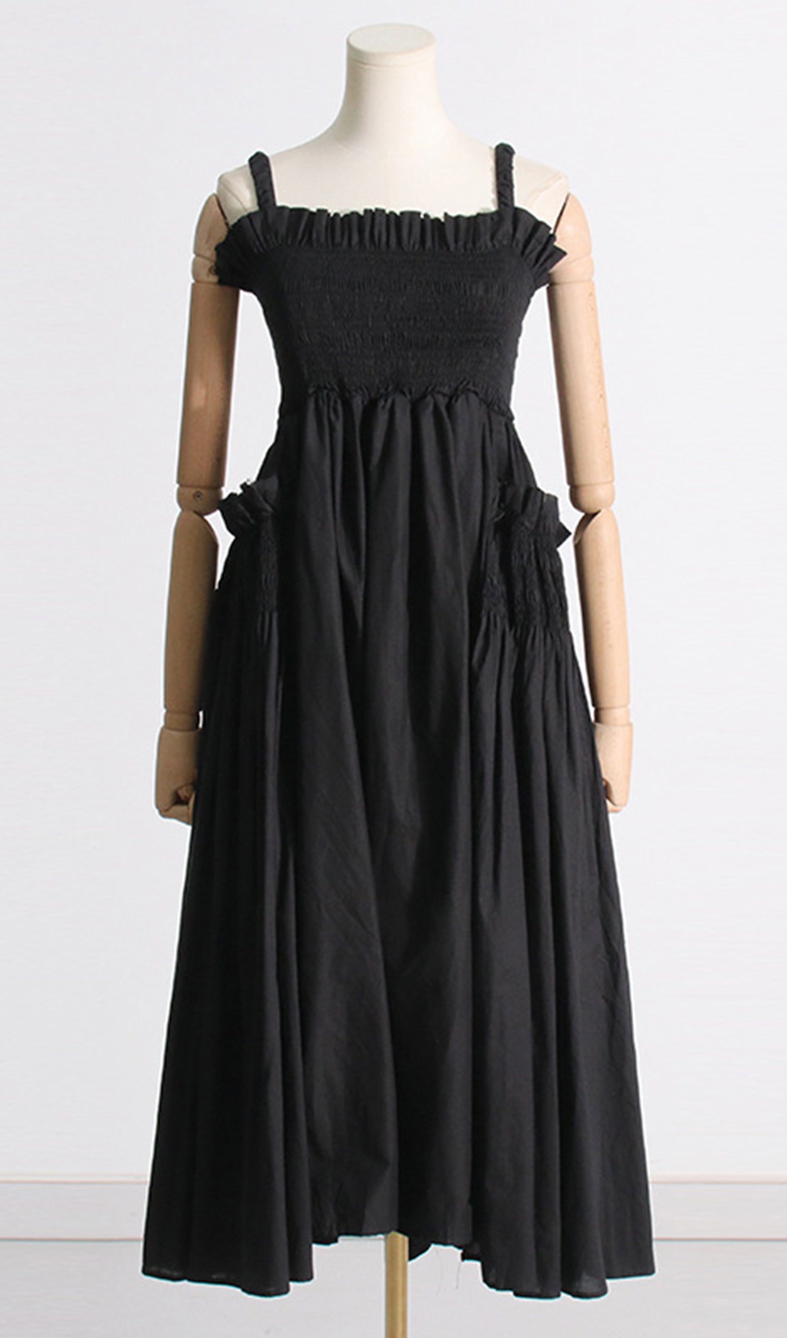 Pileli Fit ve Flare Maksi Slip Elbise