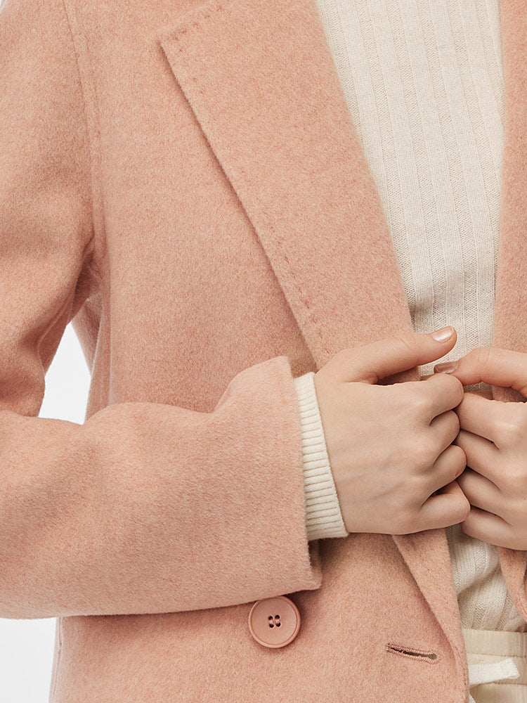 Çift Yüzlü Sırt Yırtmaçlı Kadın Kaban