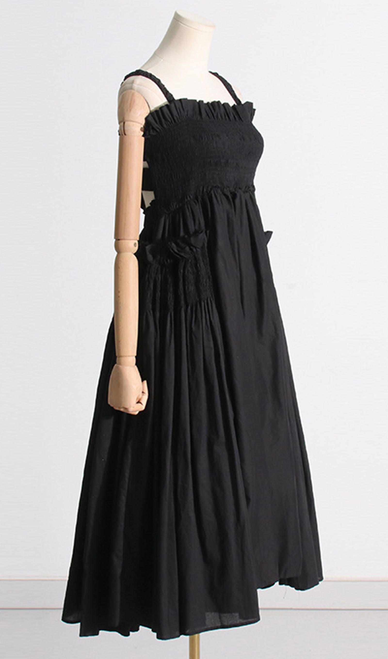 Pileli Fit ve Flare Maksi Slip Elbise