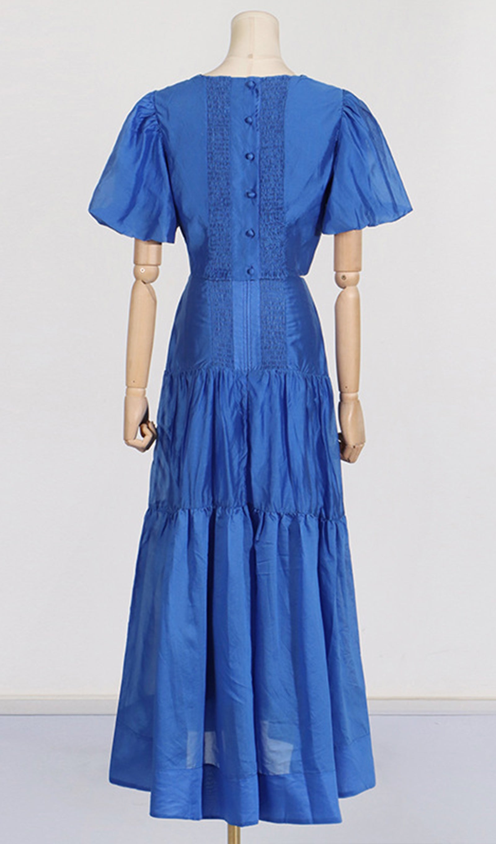 İki Parçalı Twist Fornt Maxi Etek ve Üst Takım Mavi