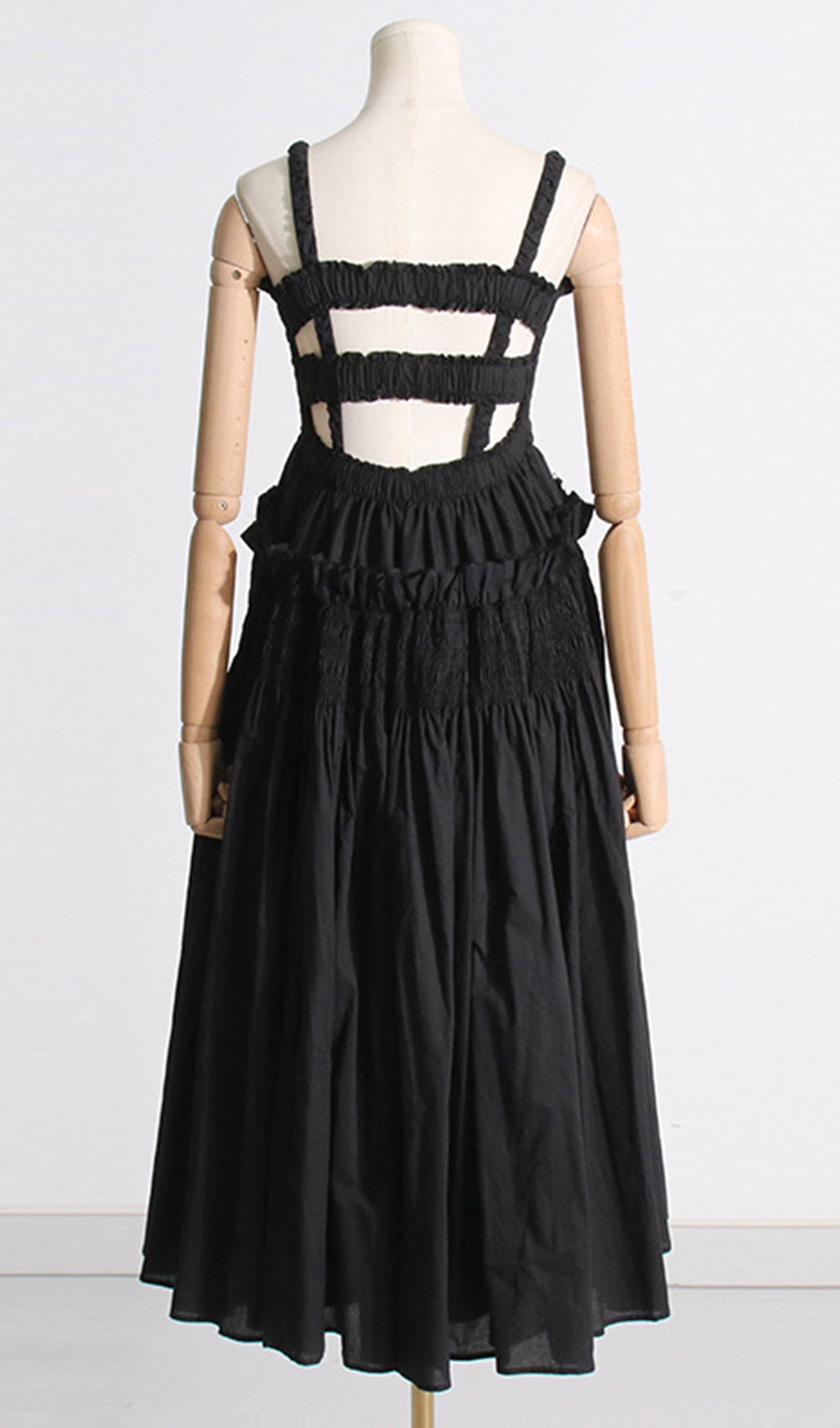 Pileli Fit ve Flare Maksi Slip Elbise