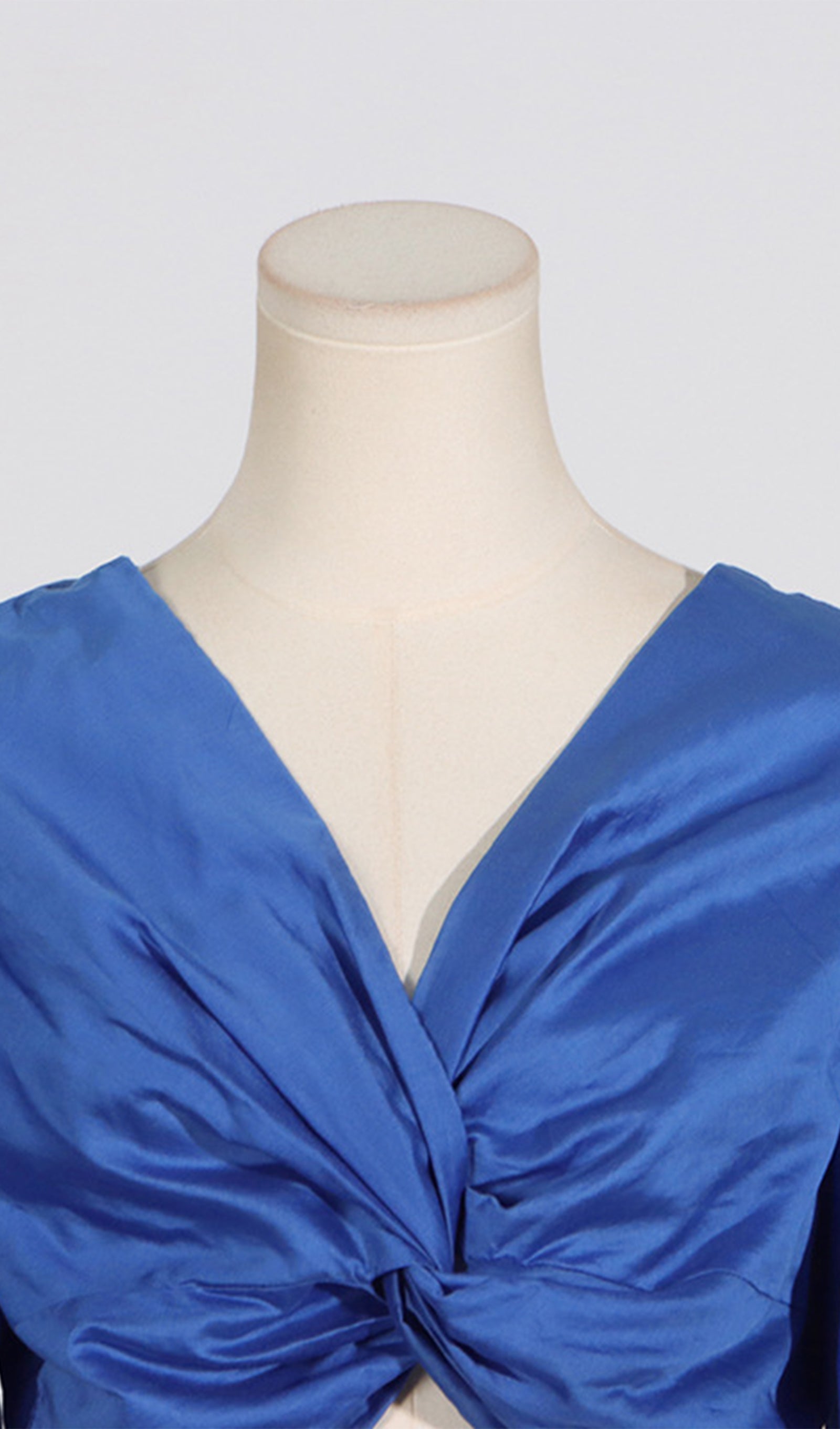 İki Parçalı Twist Fornt Maxi Etek ve Üst Takım Mavi