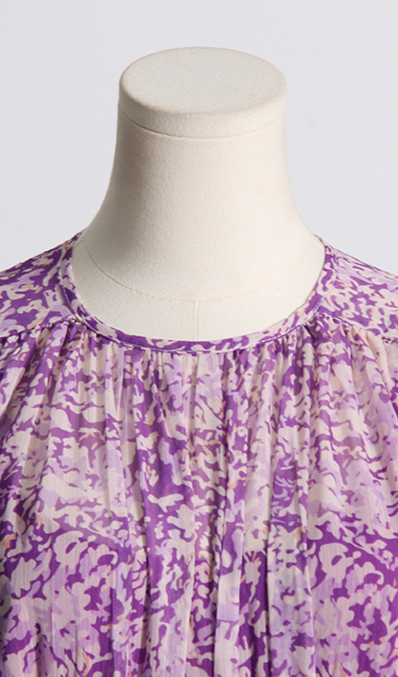 Çiçekli Kolsuz Scrunch Maksi Elbise