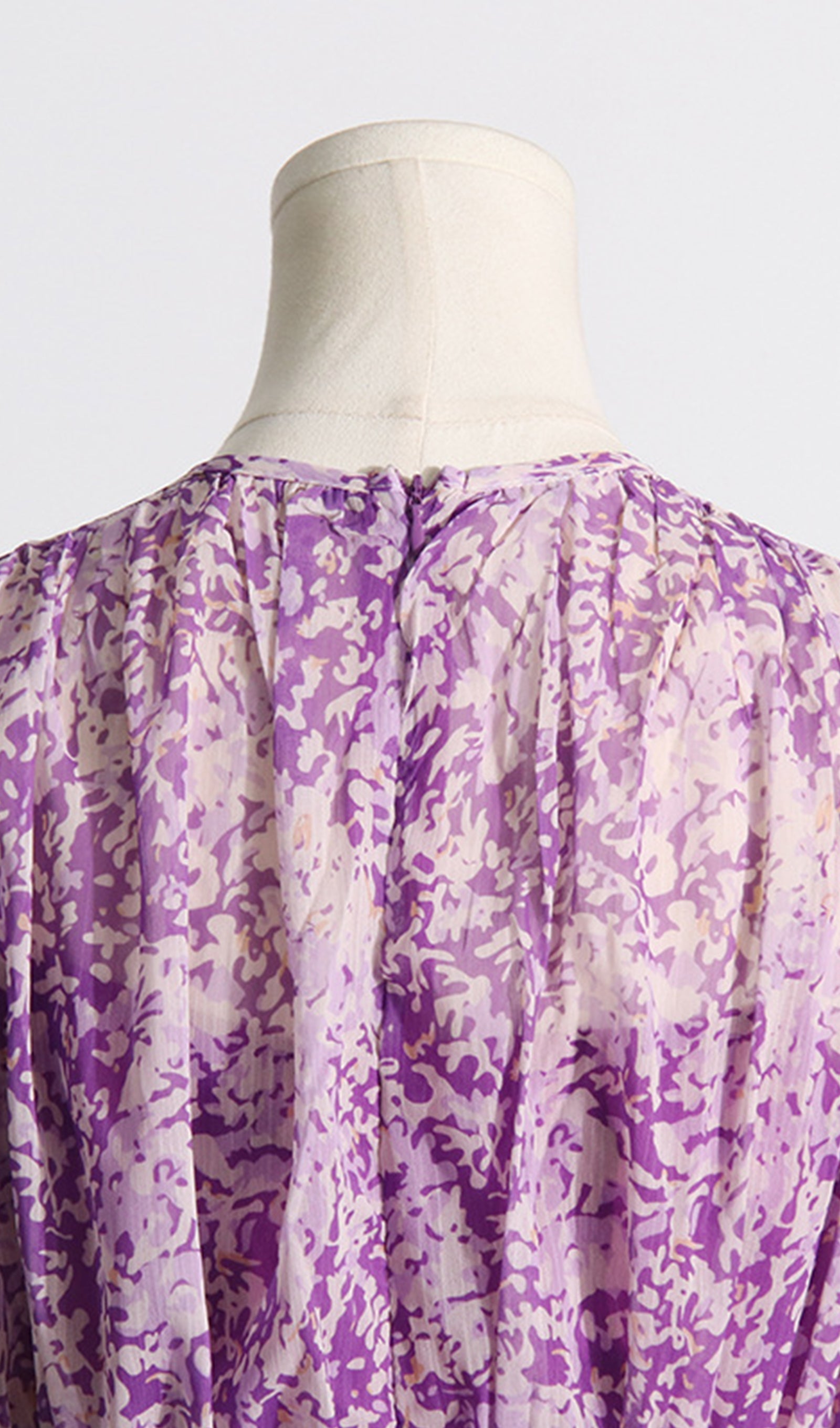 Çiçekli Kolsuz Scrunch Maksi Elbise