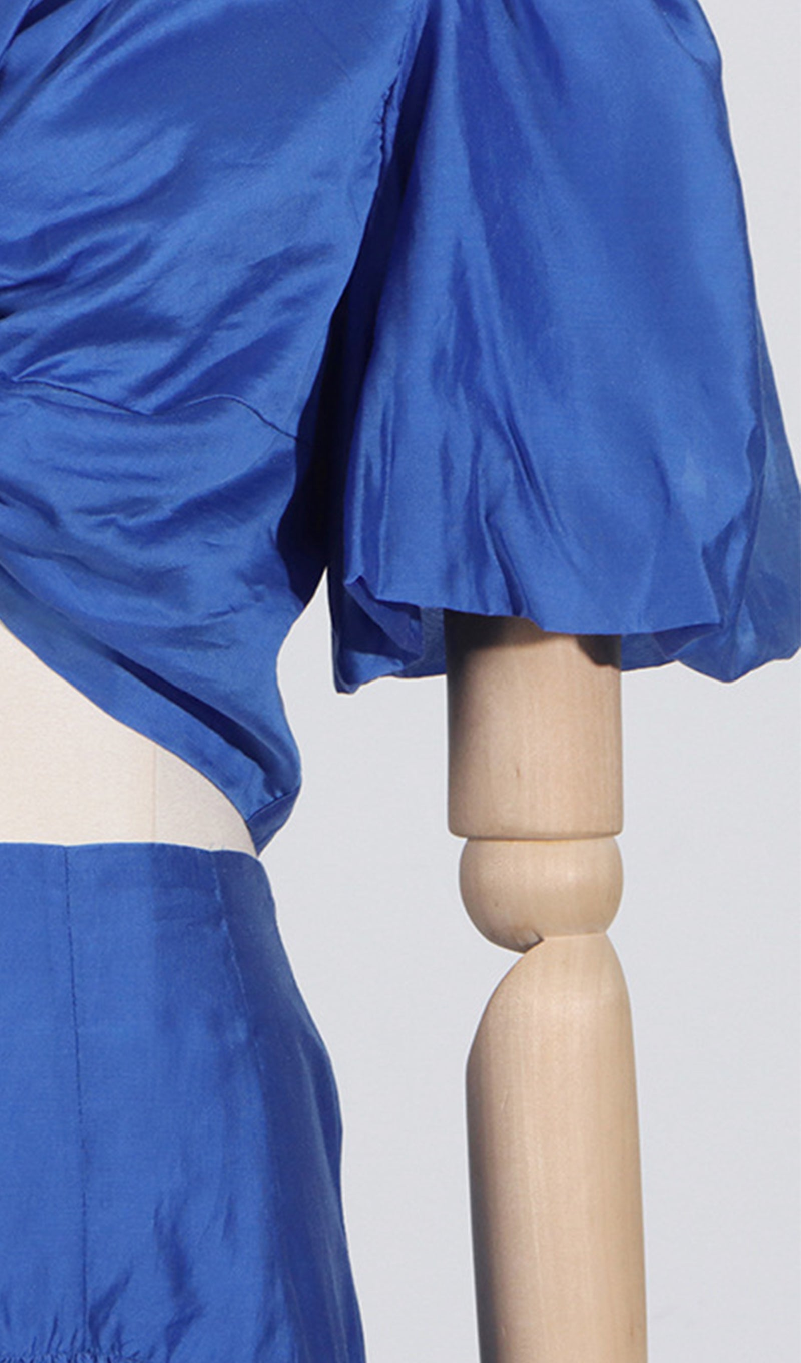 İki Parçalı Twist Fornt Maxi Etek ve Üst Takım Mavi