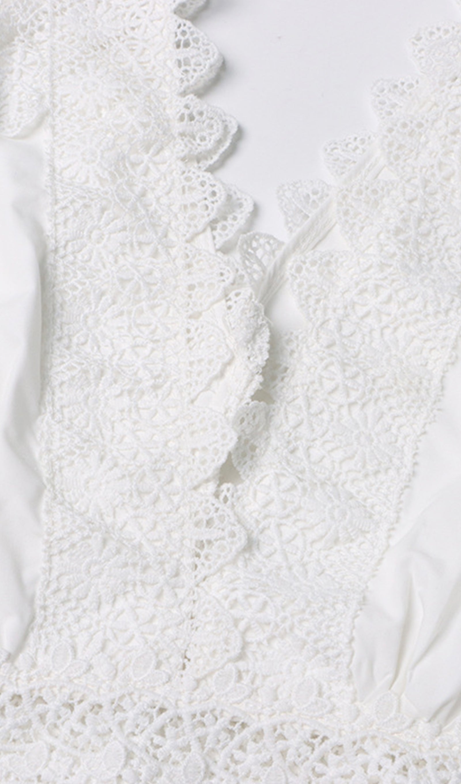 İki Parça Kroşe Maxi Etek ve Üst Takım Beyaz