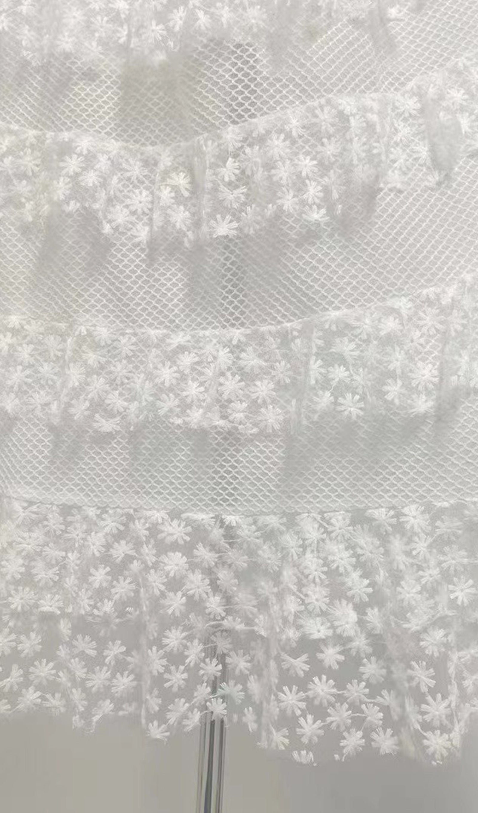 İki Parçalı Kroşe Delikli Maxi Etek ve Üst