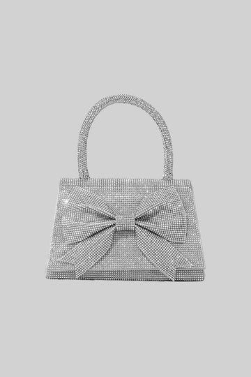 Parıltılı Süslemelerle Rhinestone Çanta - Gümüş