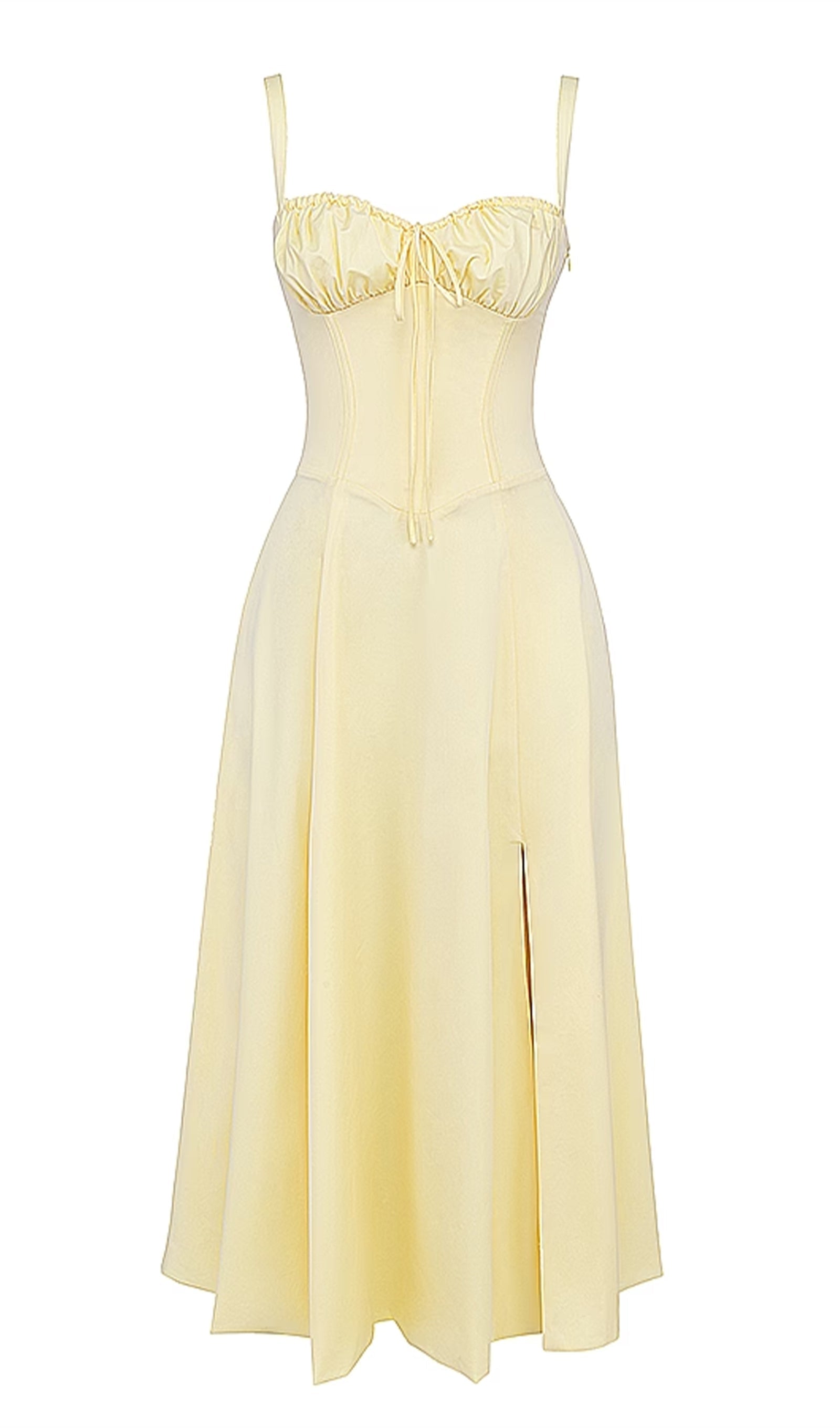 Büstiyer Midi Güneş Elbisesi