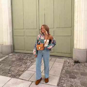 Bol Günlük Kısa Hırka Kapitone Pamuklu Ceket