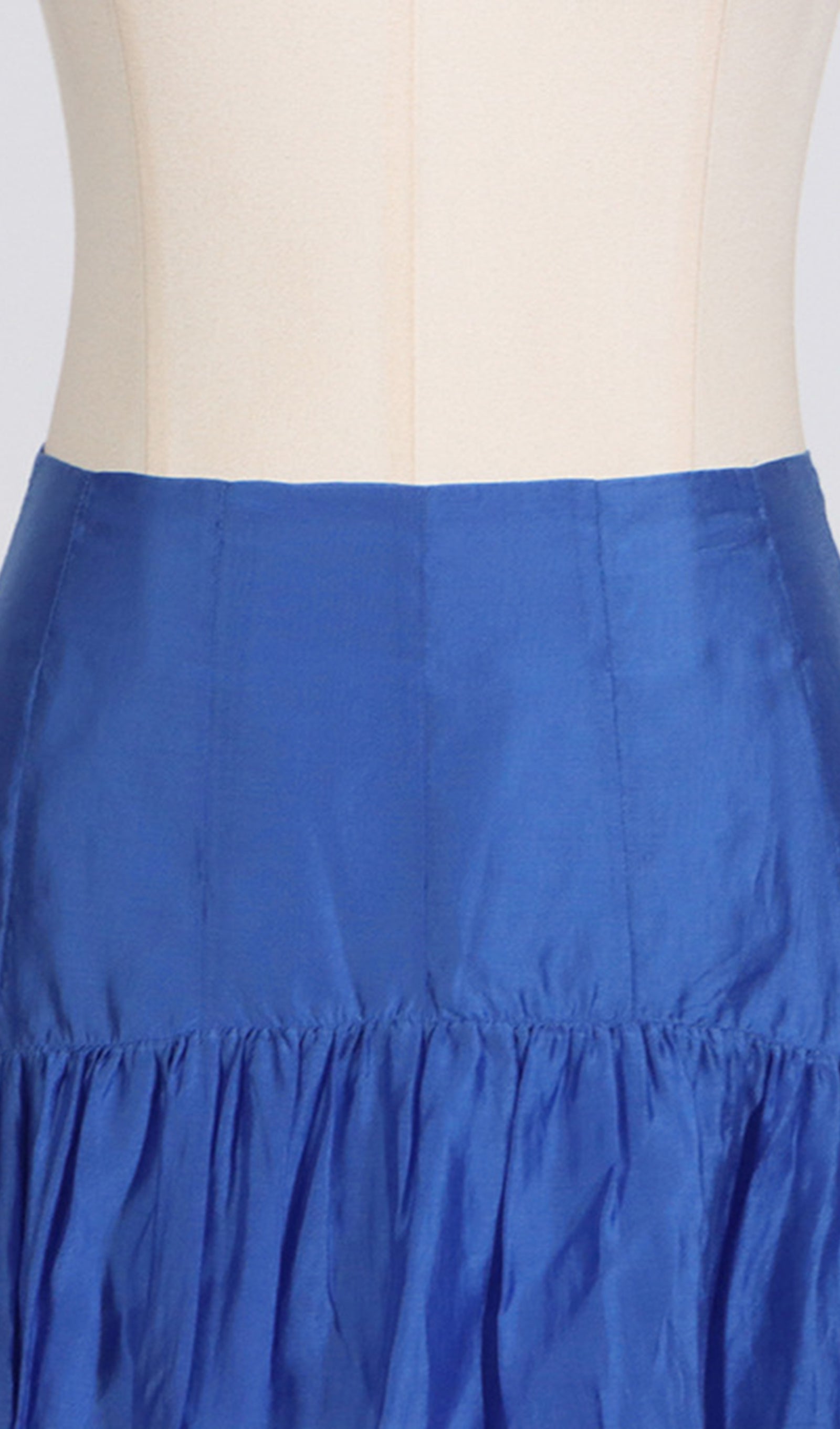 İki Parçalı Twist Fornt Maxi Etek ve Üst Takım Mavi