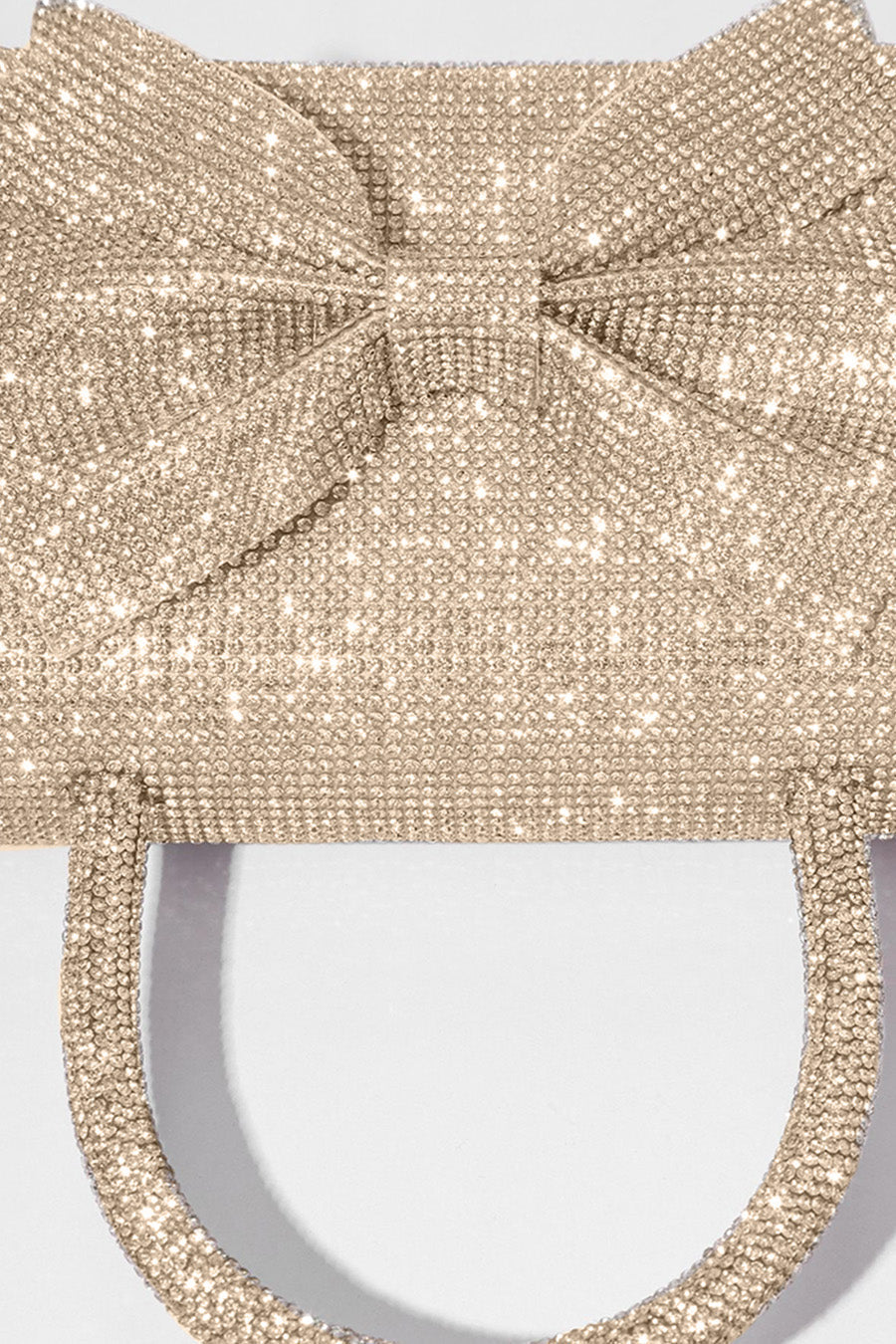 Altın Rhinestone Klutch Çanta - Parıltılı Süslemelerle