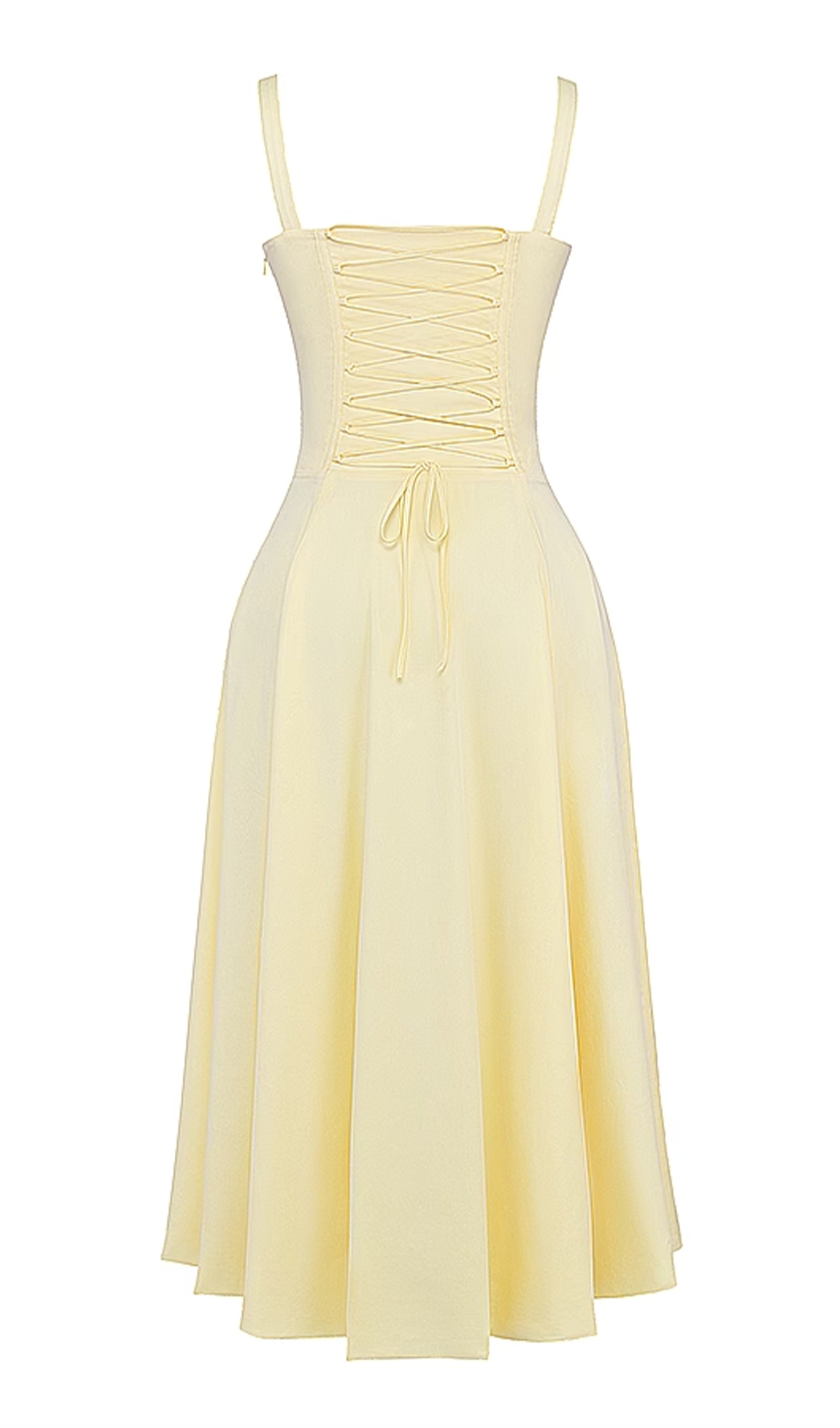 Büstiyer Midi Güneş Elbisesi