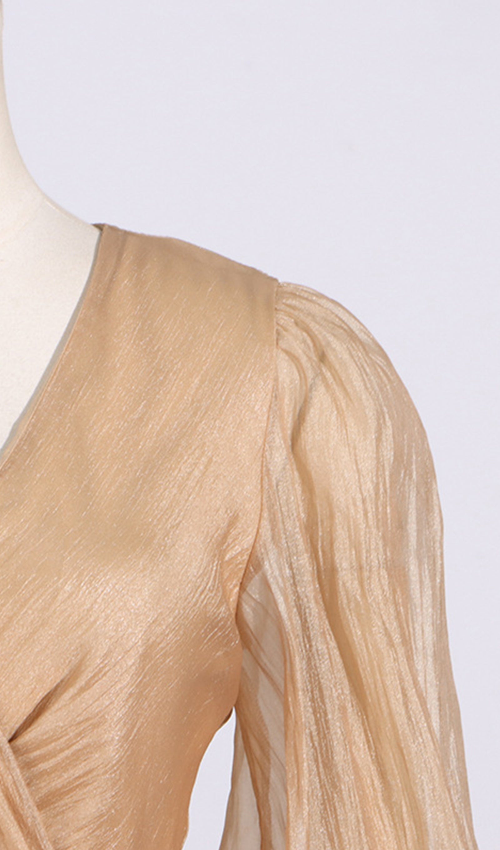 Fener Kollu V Yaka Bel Kemerli Maksi Elbise