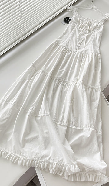 Fırfırlı Maksi Slip Elbise