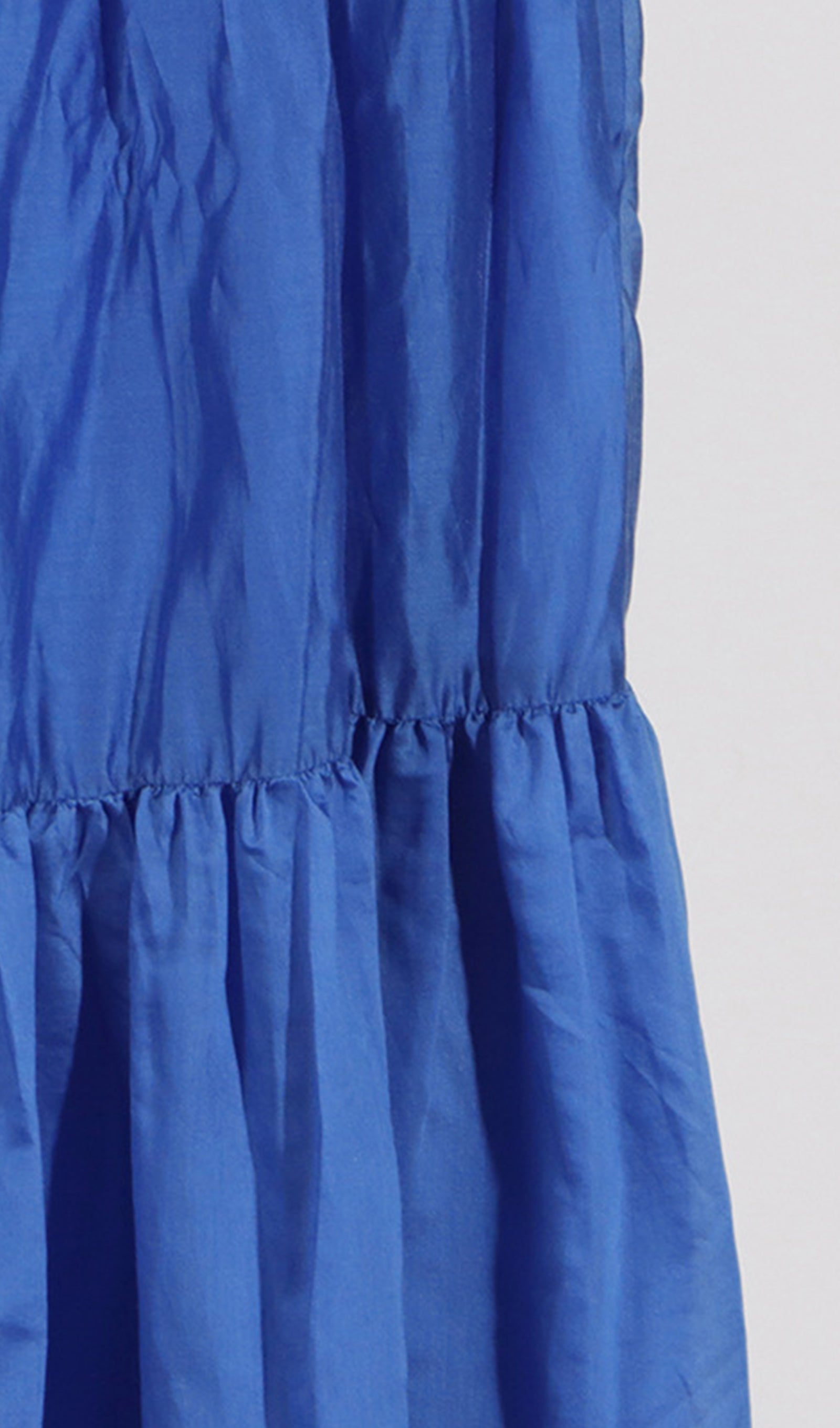 İki Parçalı Twist Fornt Maxi Etek ve Üst Takım Mavi