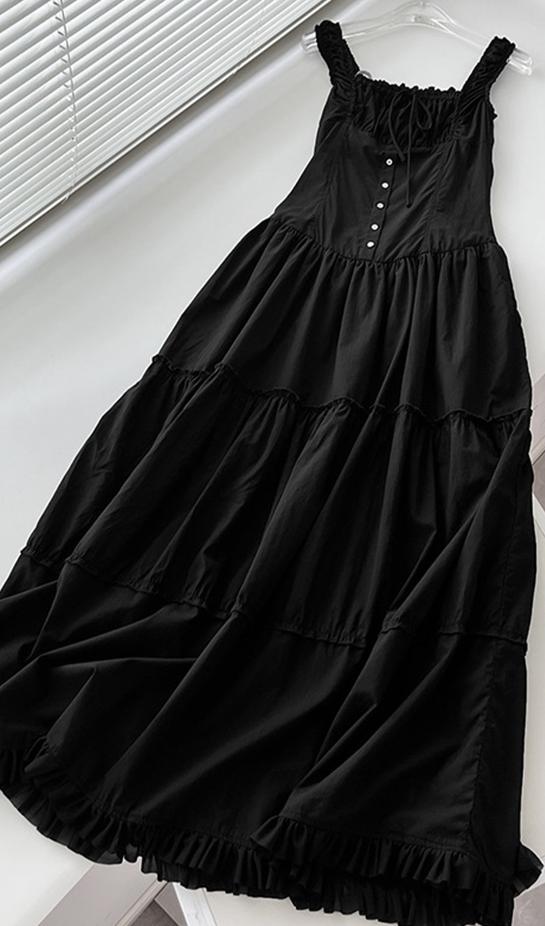 Fırfırlı Maksi Slip Elbise