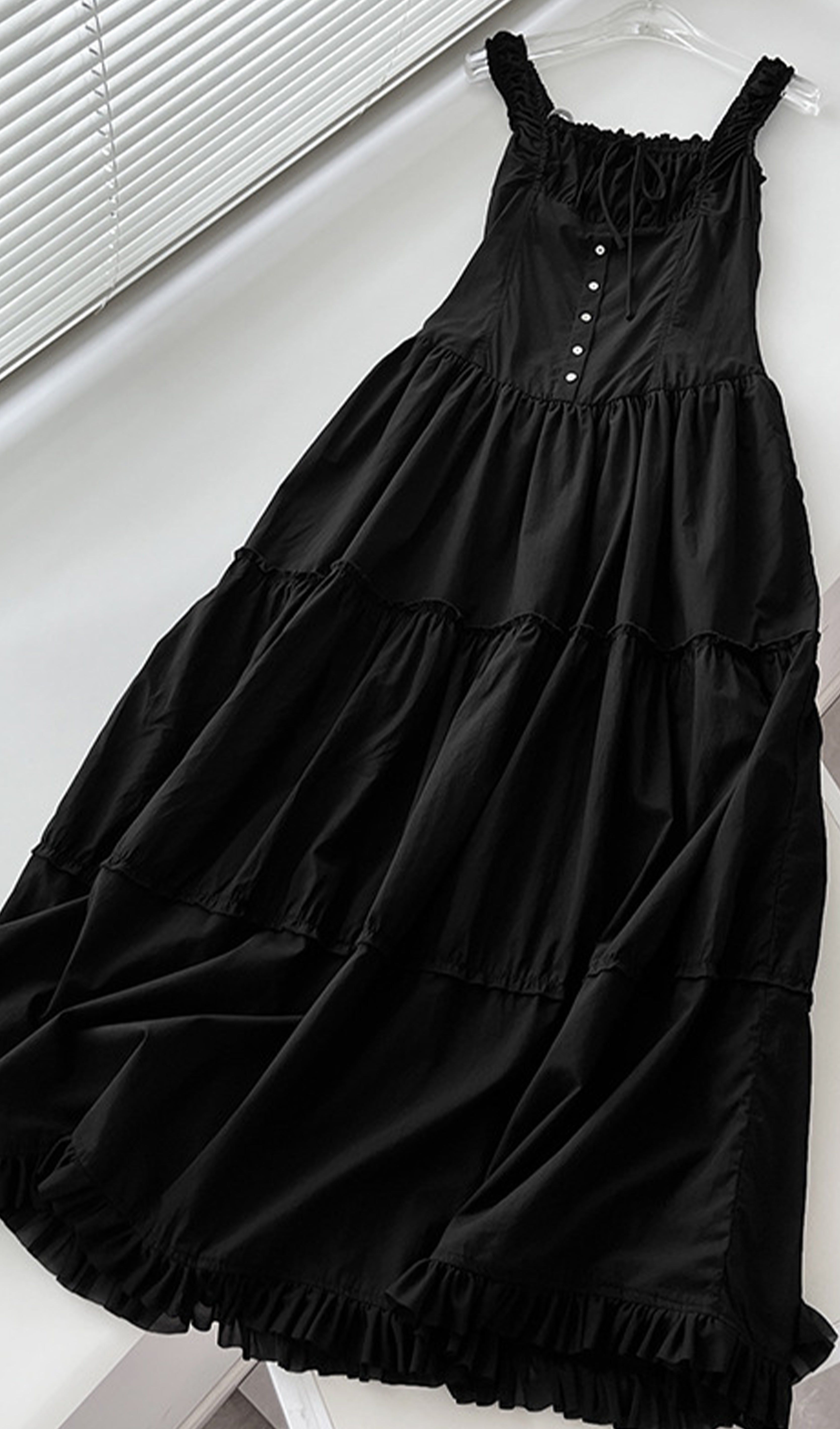 Fırfırlı Maksi Slip Elbise