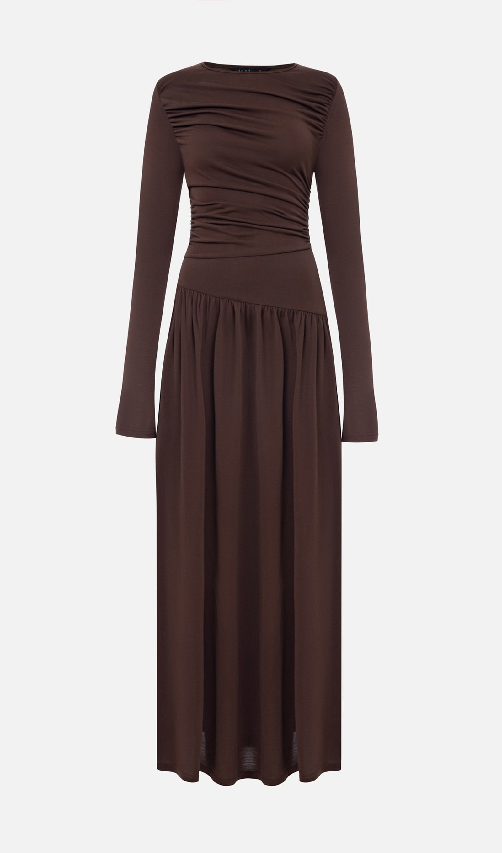 Fırfırlı Örme Maksi Elbise