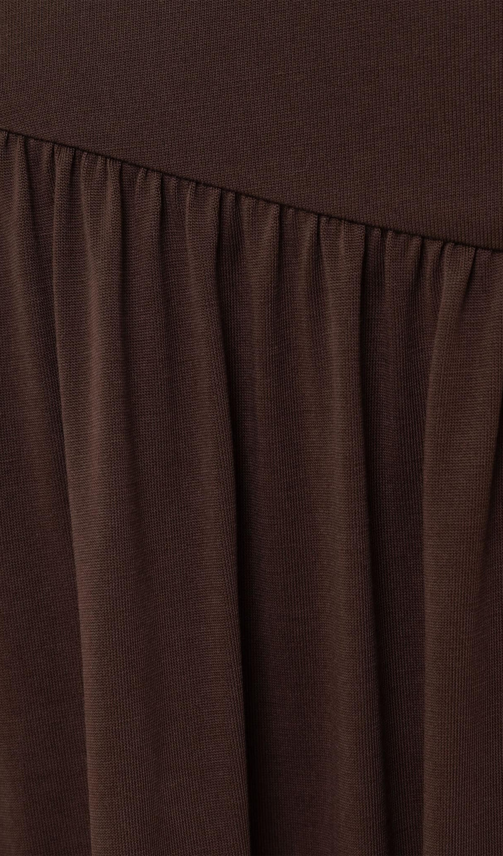 Fırfırlı Örme Maksi Elbise