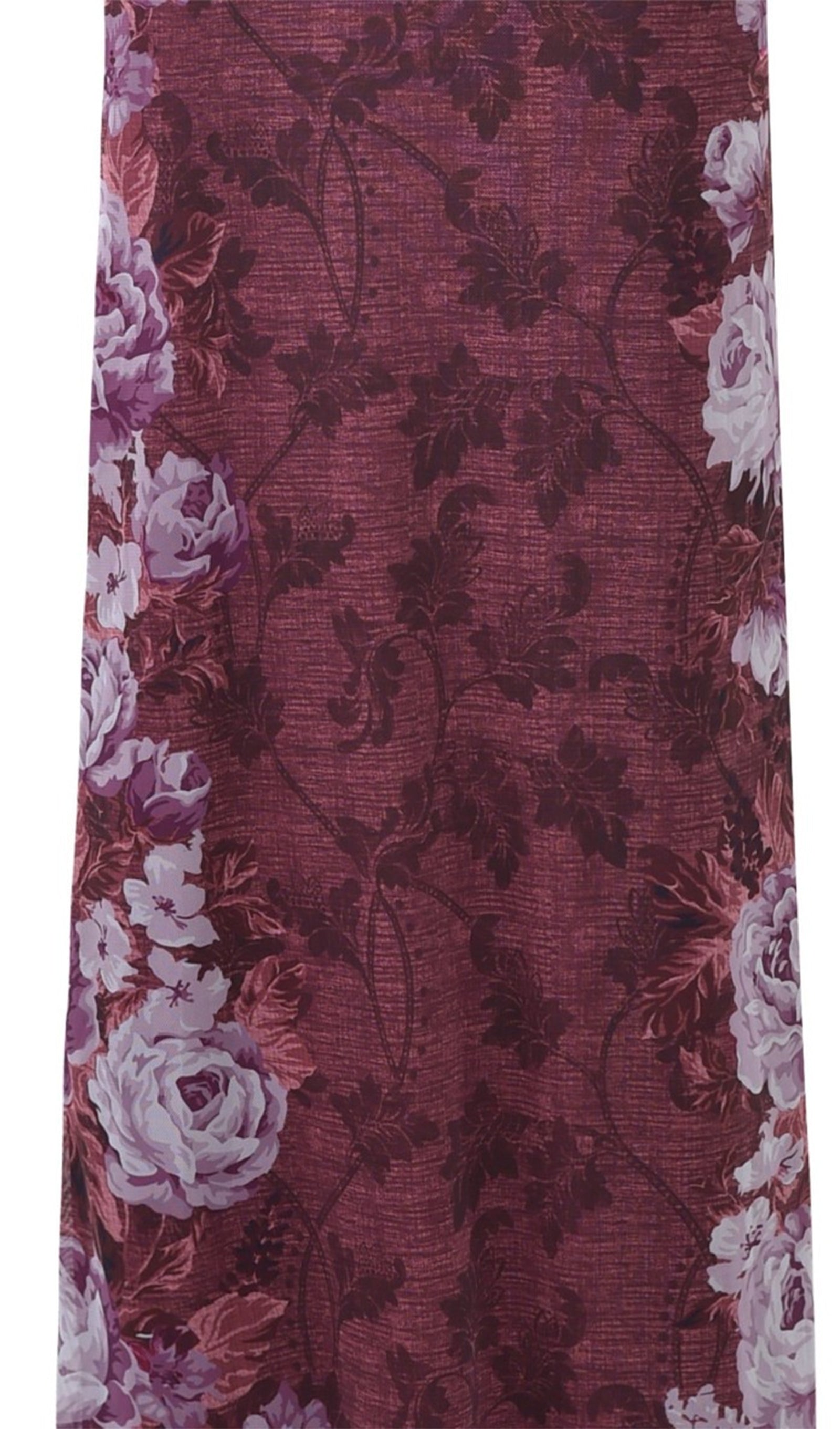 Çiçekli Gül Çizgili Maksi Elbise