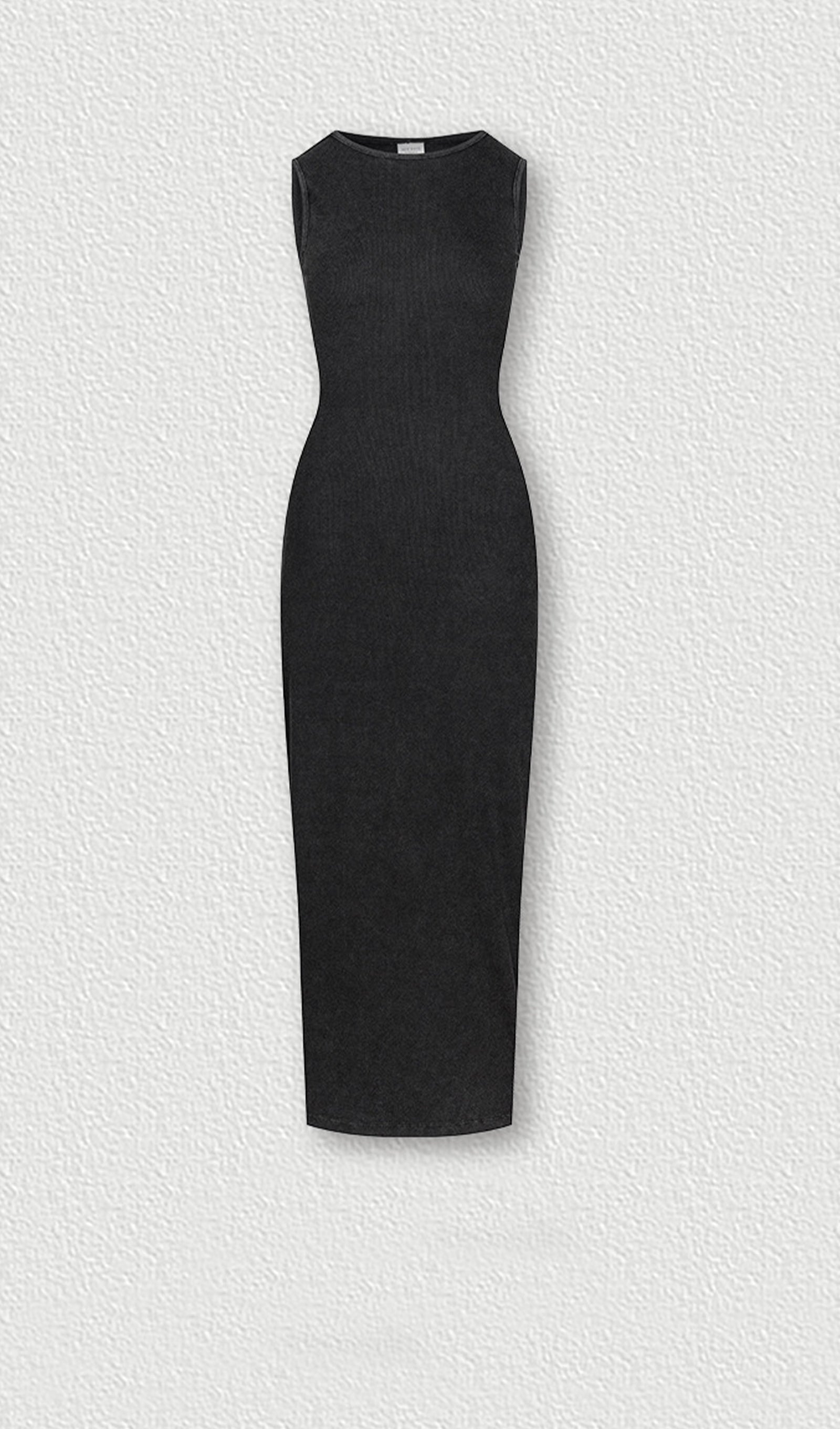 Nervürlü Bodycon Midi Elbise