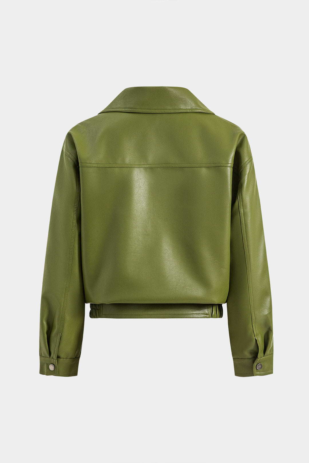 Faux Leather Pocket Ceket