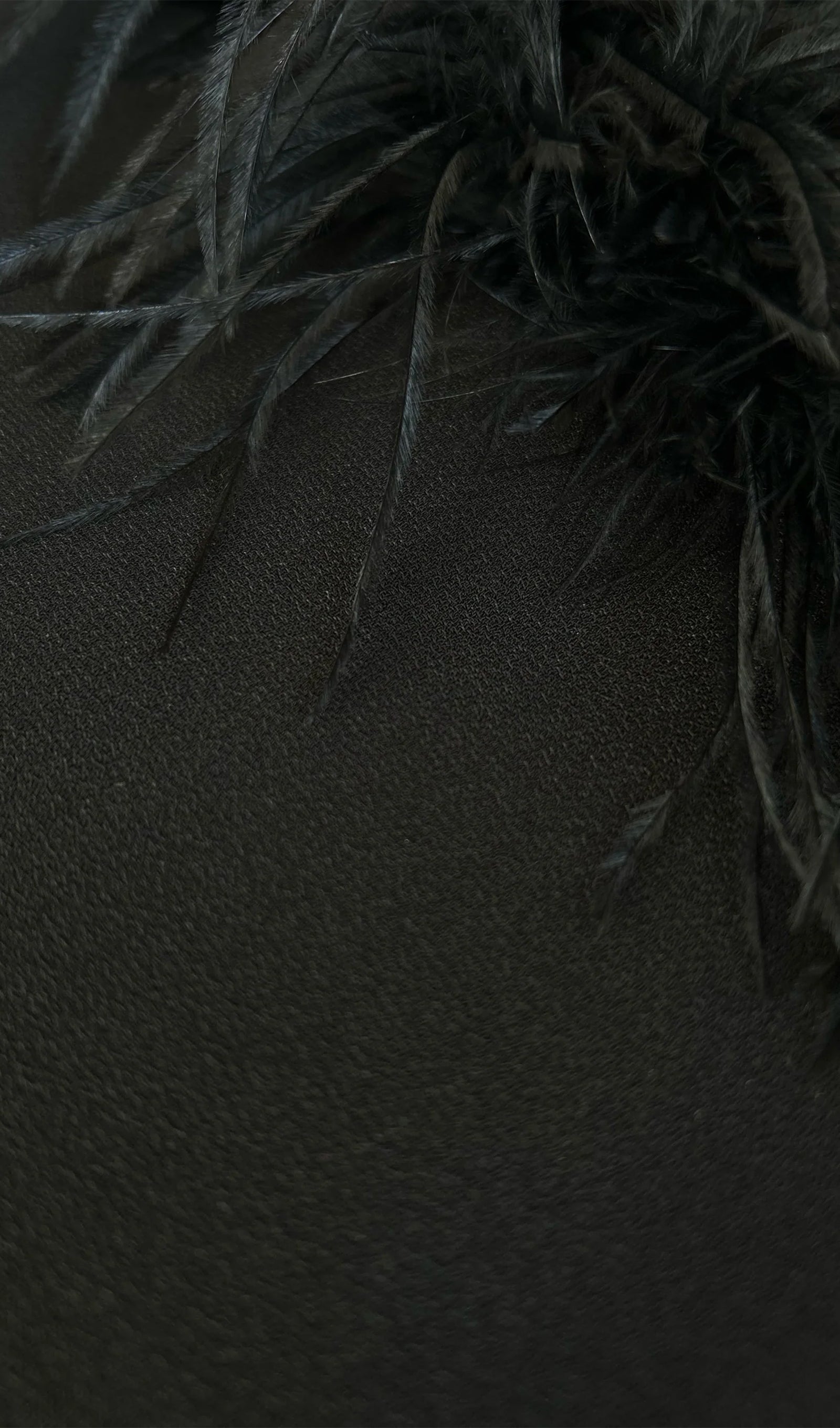 Lena Tüy Süslemeli Midi Elbise Siyah