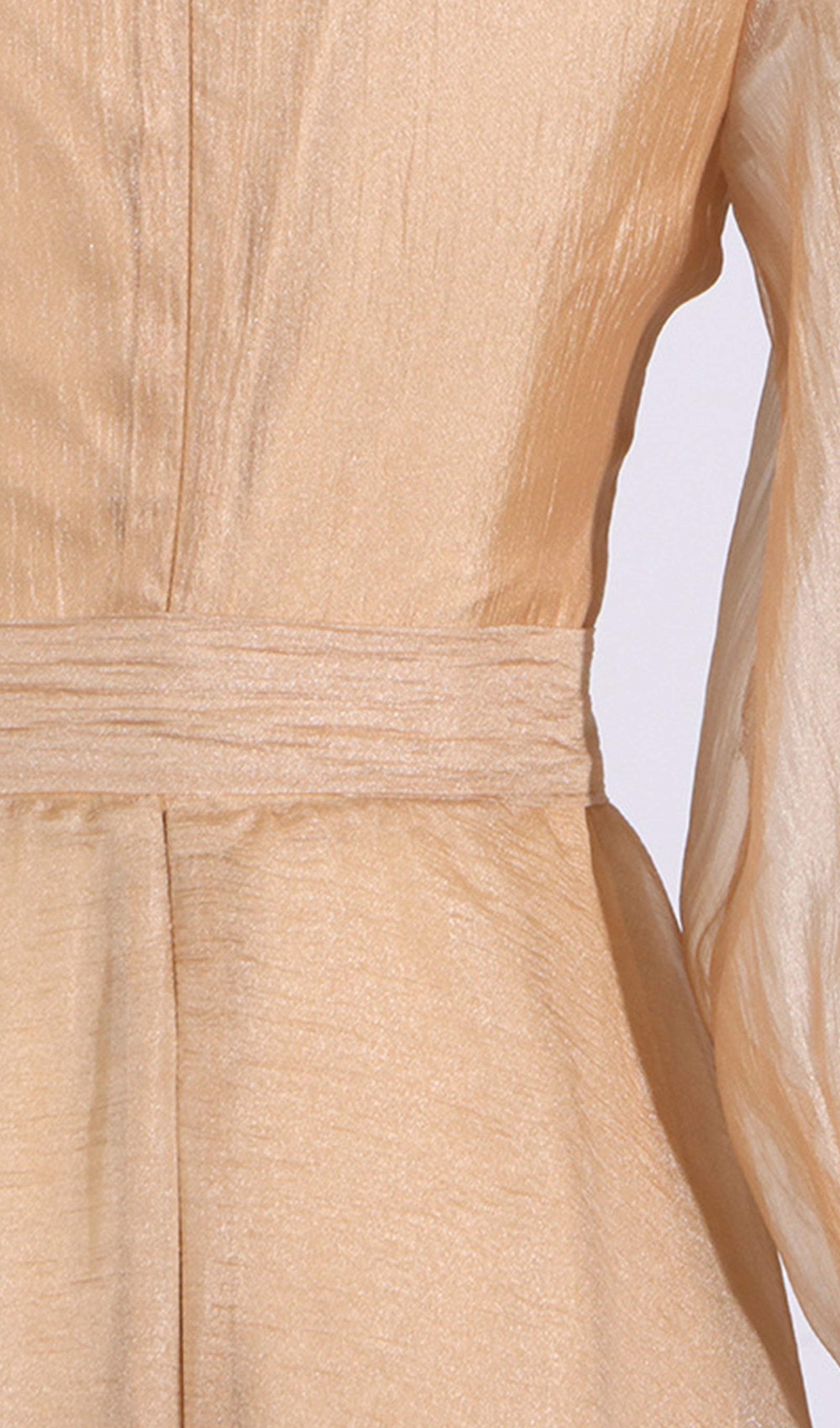 Fener Kollu V Yaka Bel Kemerli Maksi Elbise