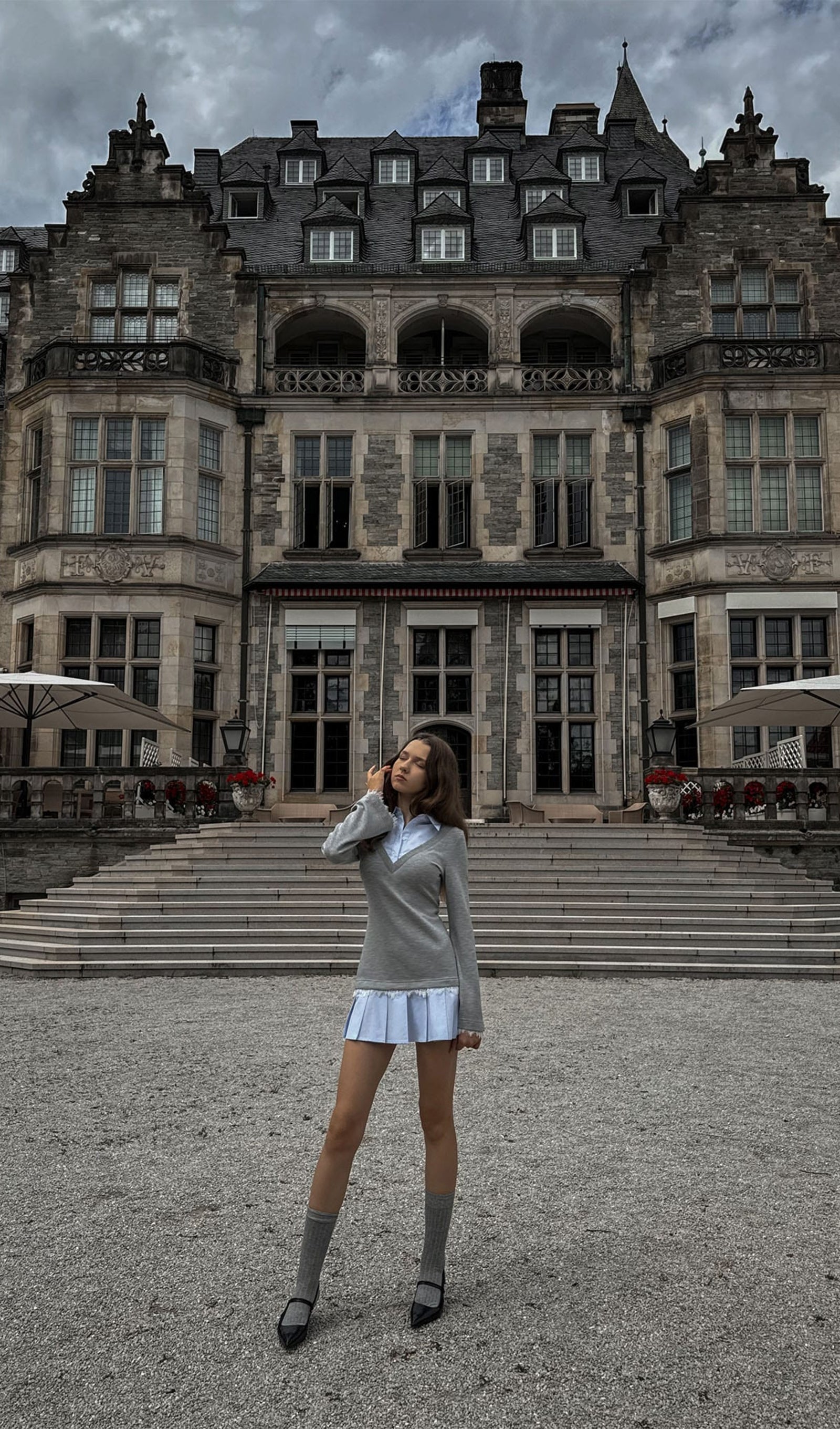 İmitasyon Dantel Dekorlu Gömlek Mini Elbise