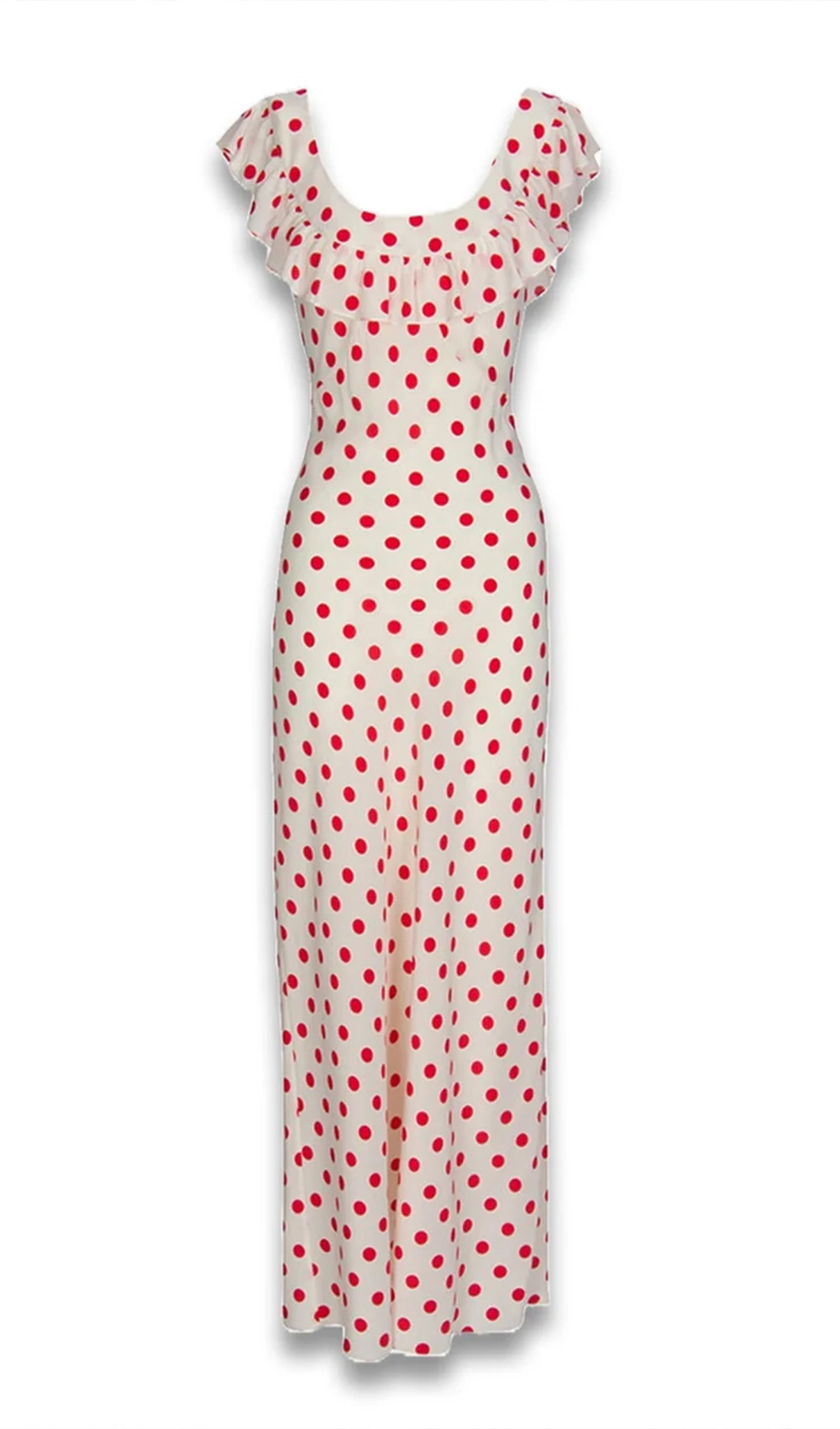 Puantiyeli Maksi Elbise