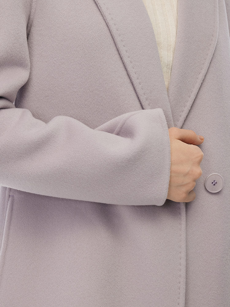 Çift Yüzlü Sırt Yırtmaçlı Kadın Kaban