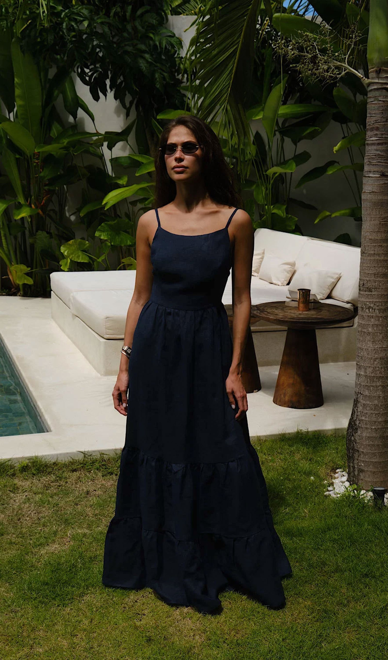 Oralie Solid Maksi Elbise