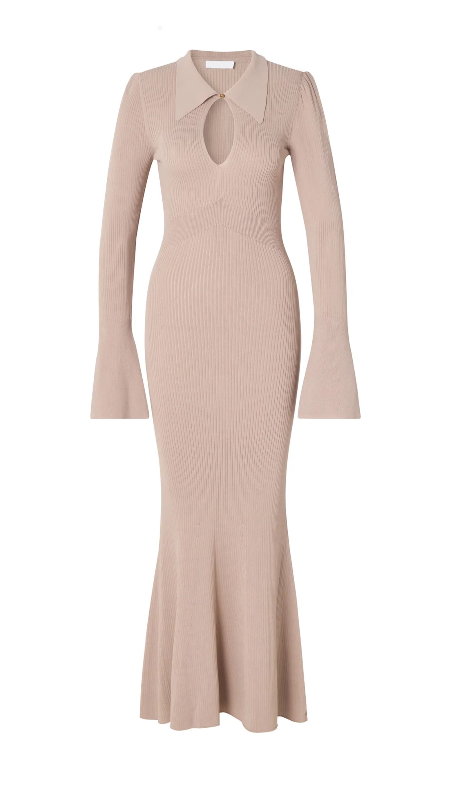 Düz Örme İçi Boş Maksi Elbise