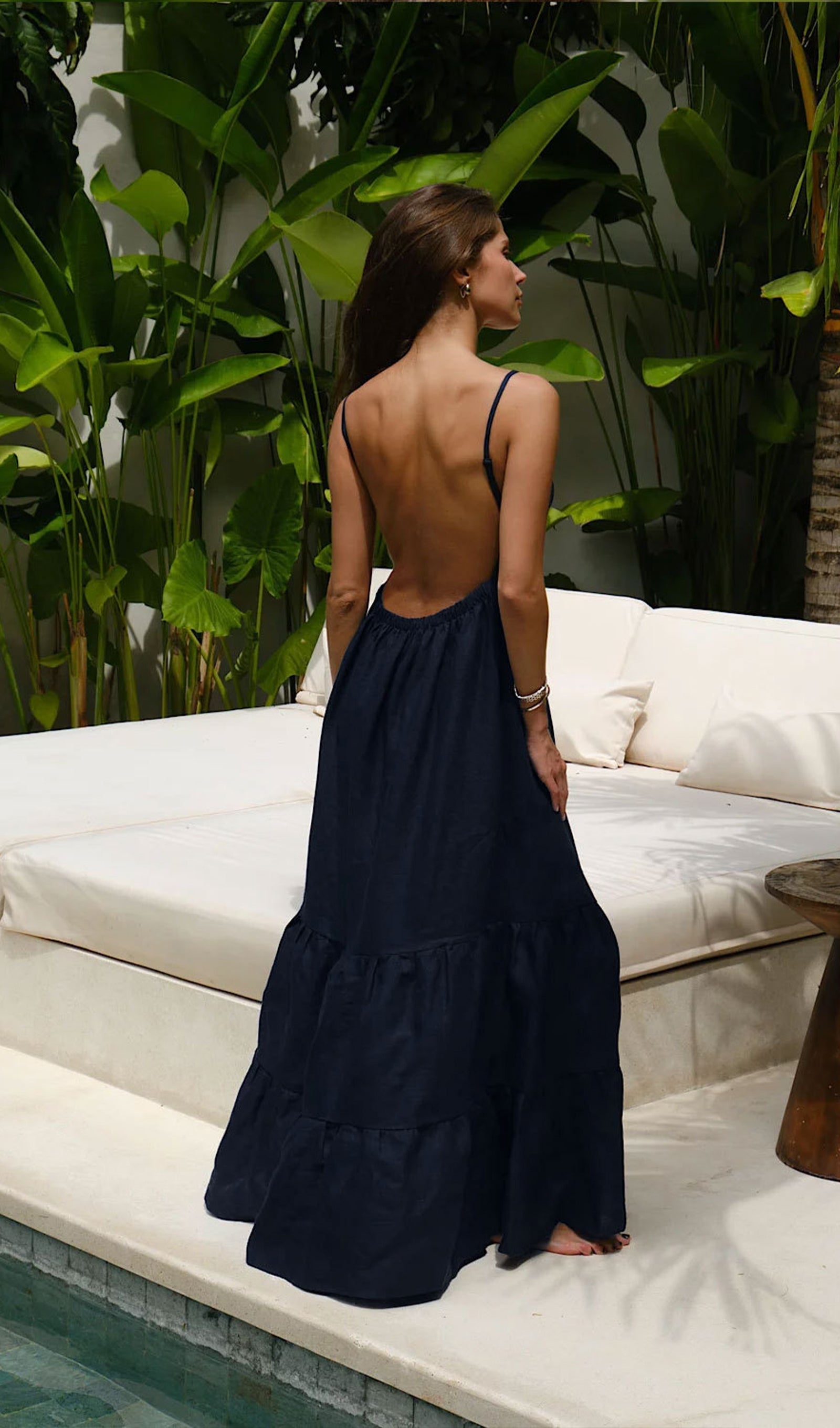 Oralie Solid Maksi Elbise