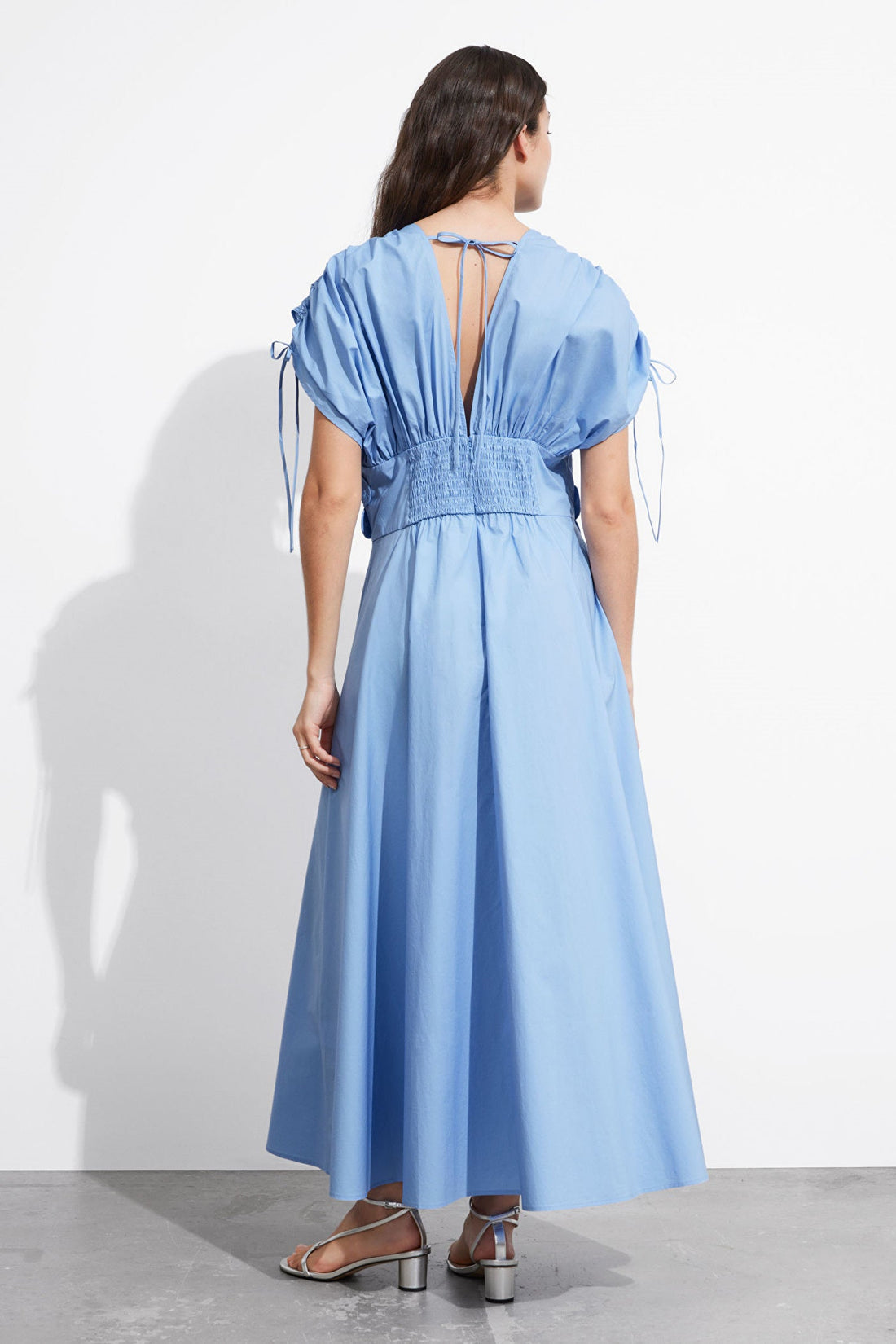 Maggie Floral Aplike V Yaka Maxi Elbise