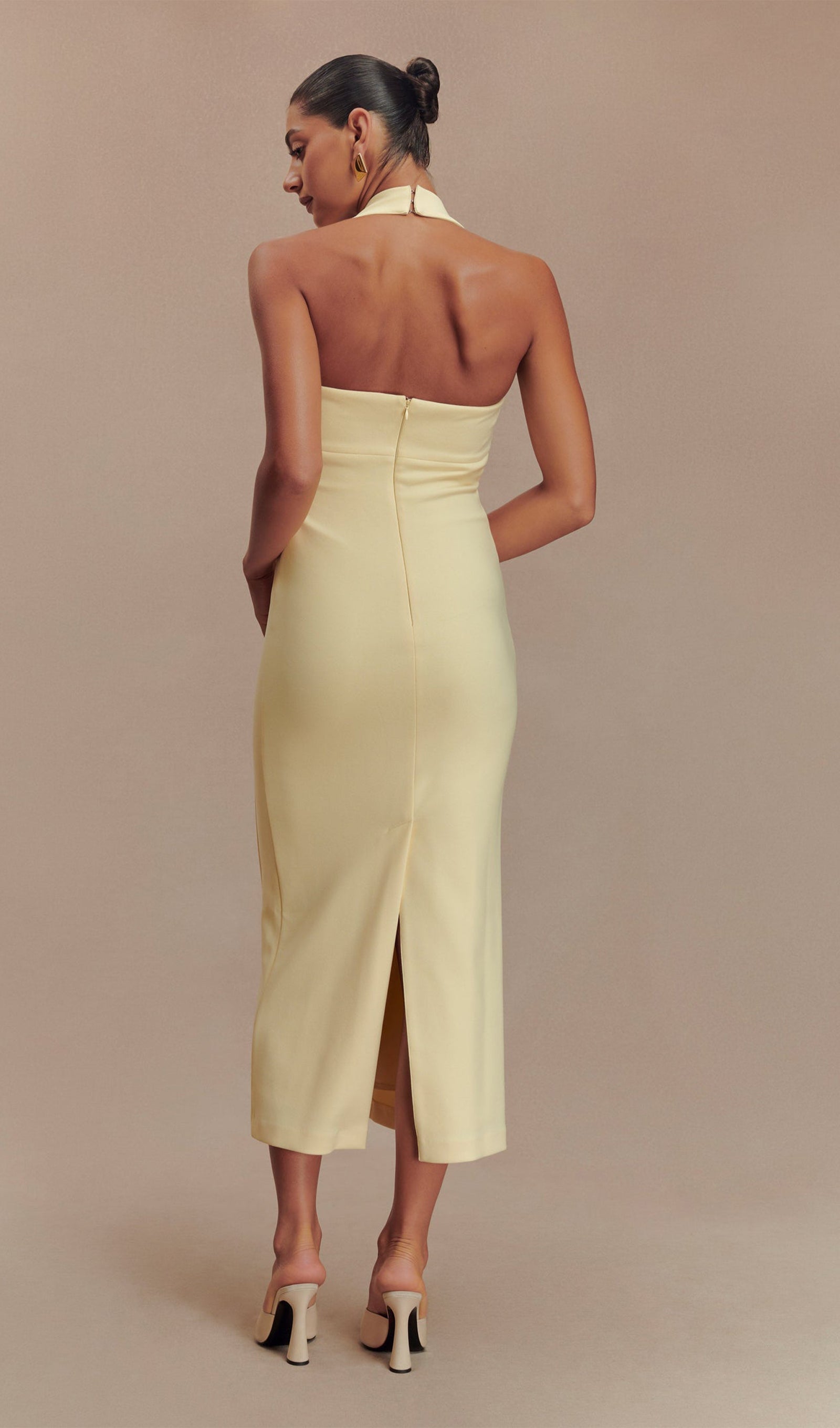 Teressa Elbise Halter Midi Elbise