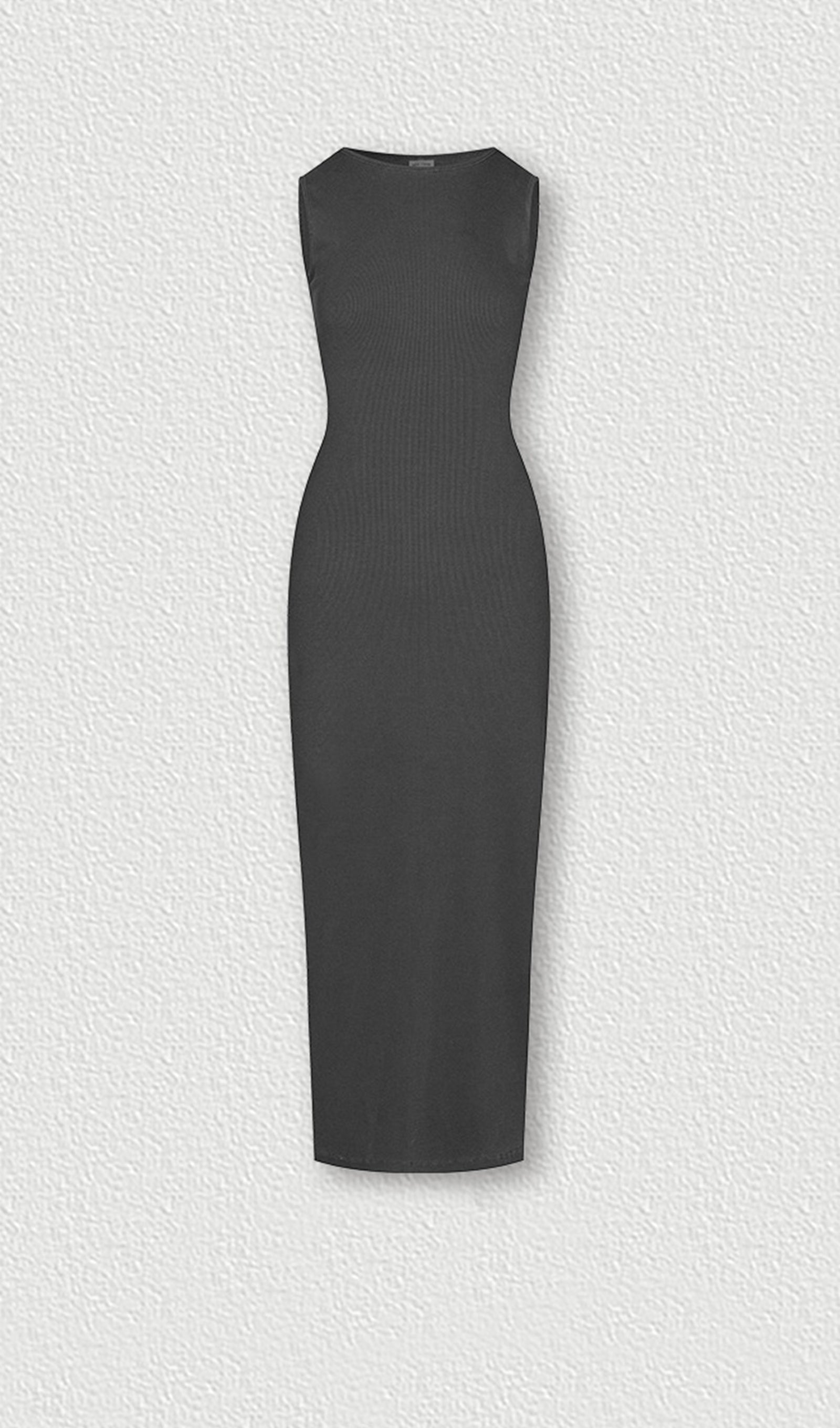 Nervürlü Bodycon Midi Elbise