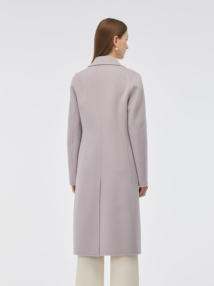 Çift Yüzlü Sırt Yırtmaçlı Kadın Kaban