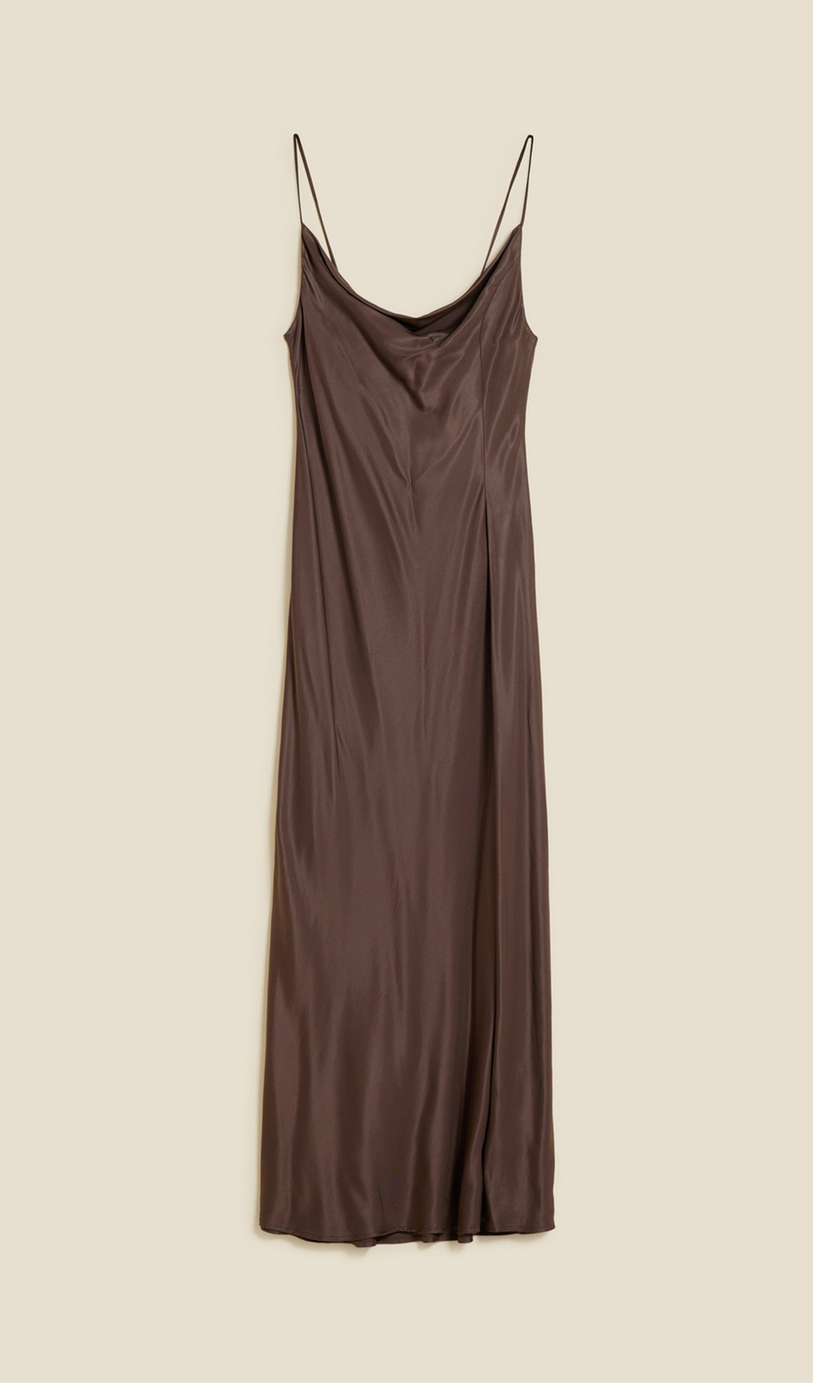 Pileli Büzgülü Yaka Maksi Elbise