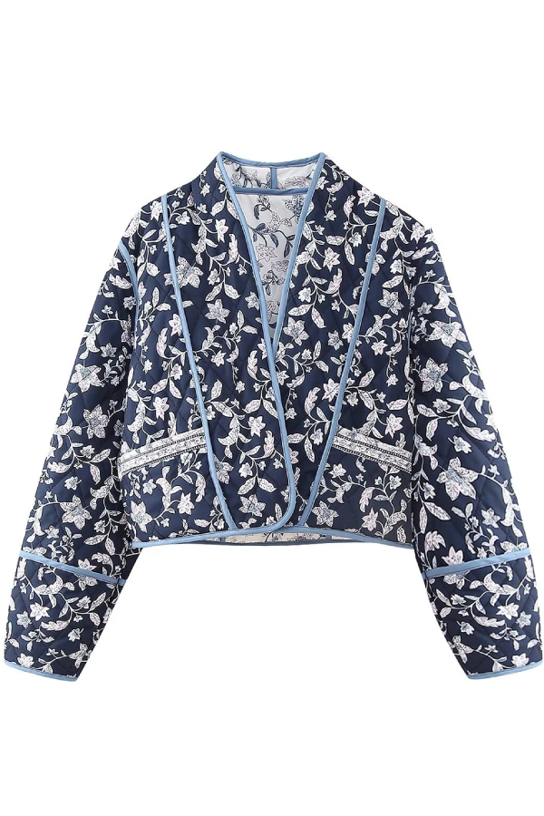 Dik Yaka Ters Çevrilebilir Kapitone Kırpık Ceket