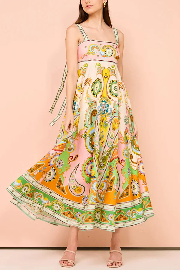 Serenade Keten Karışımı Cepli Maksi Elbise