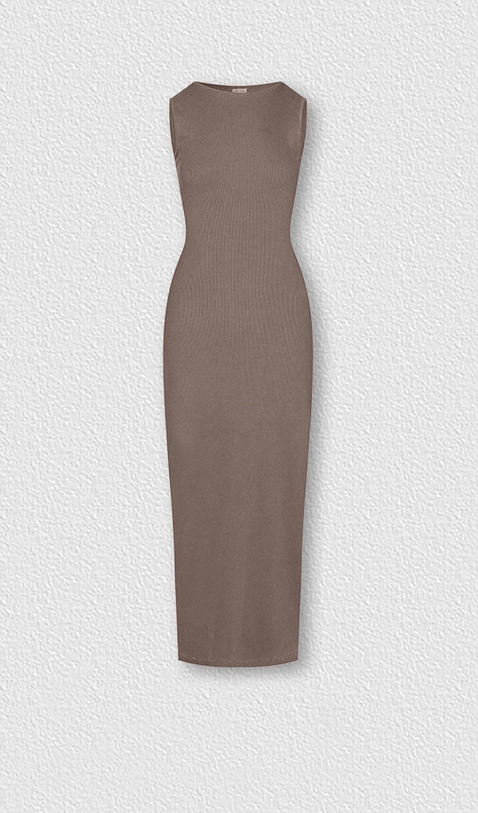Nervürlü Bodycon Midi Elbise