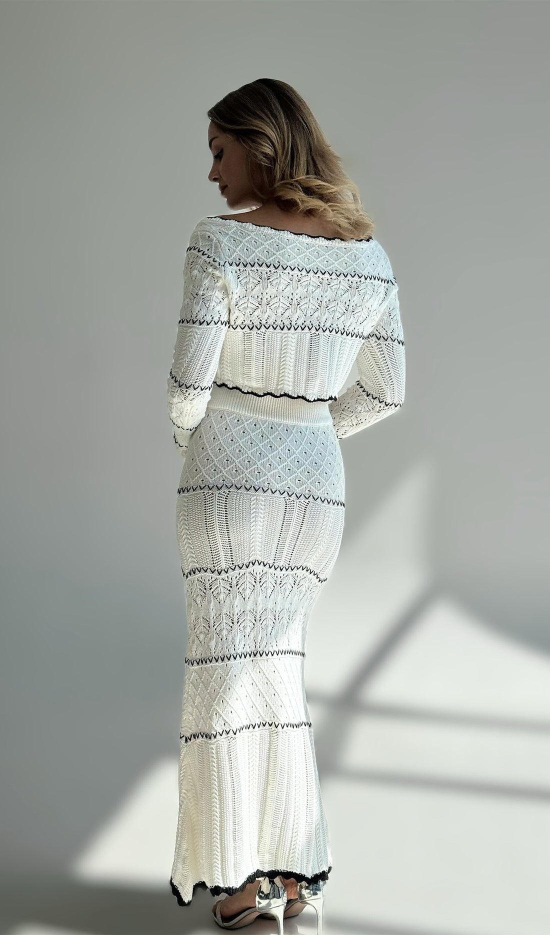 Biye Örgü İki Parça Takım Maksi Etek