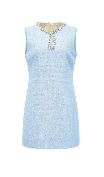 Payetli Buklet Mini Elbise