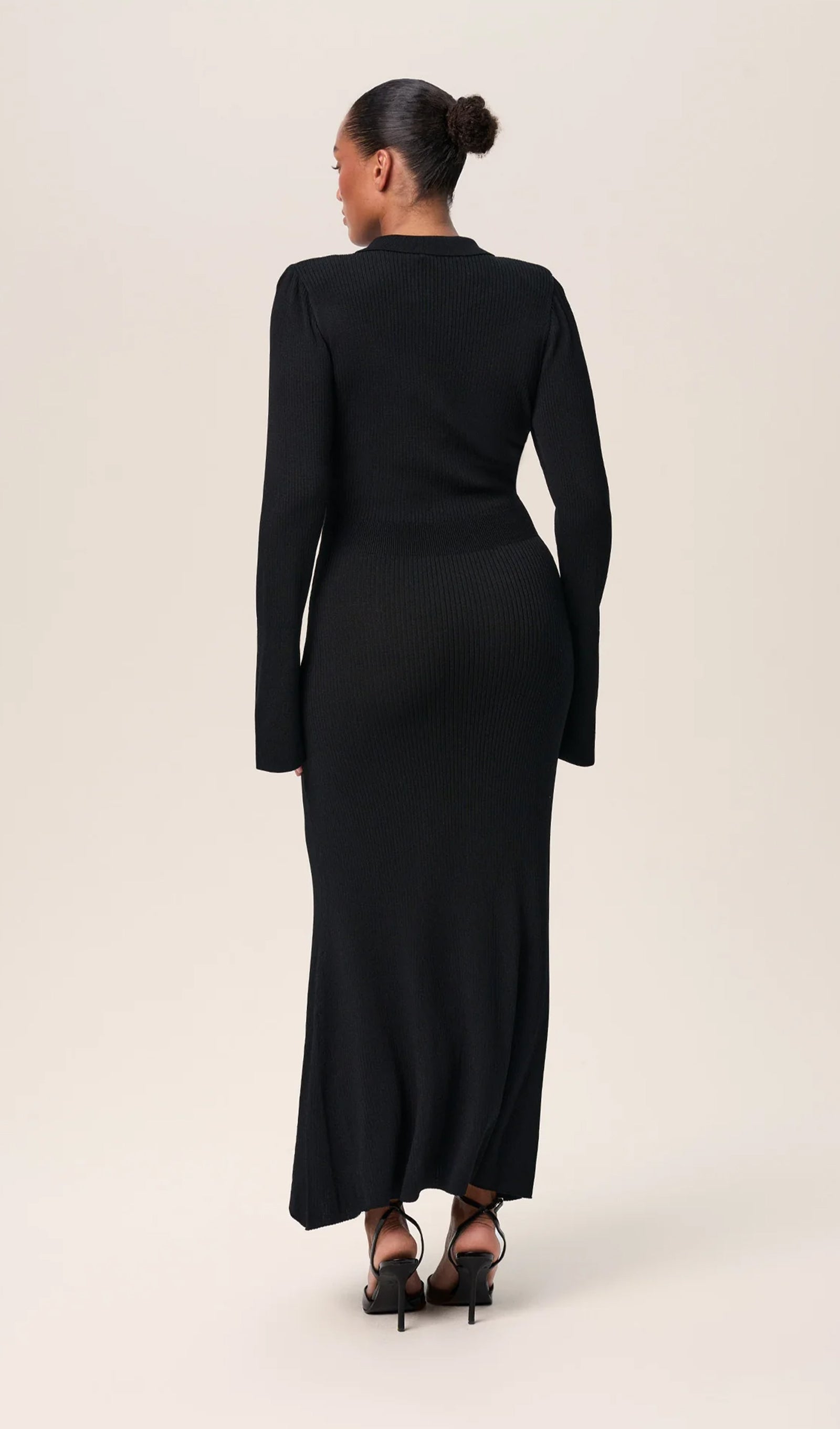 Düz Örme İçi Boş Maksi Elbise