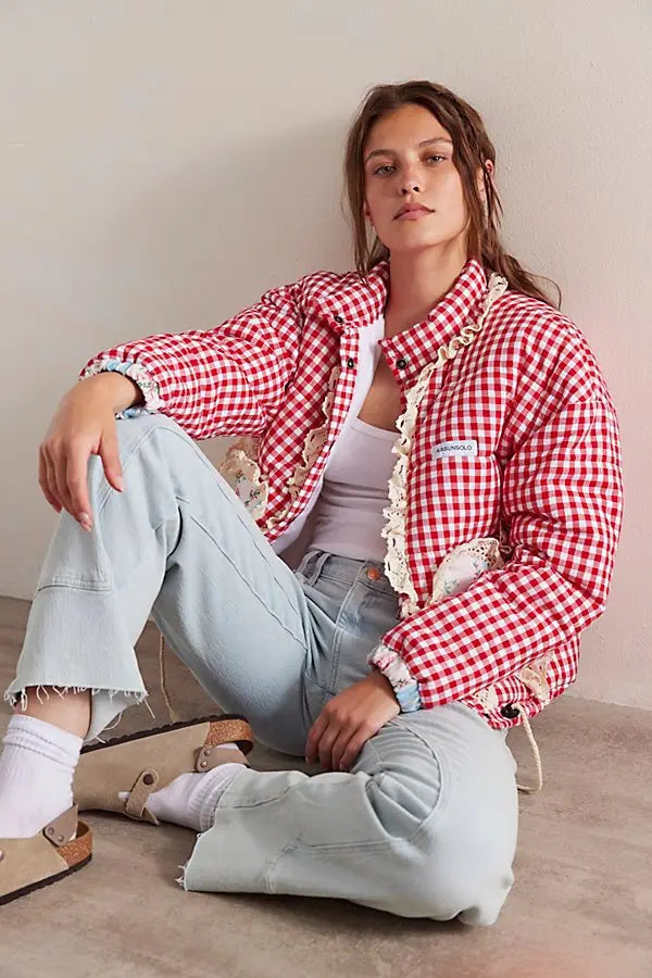 Lysa Kırmızı Kapitone Ceket