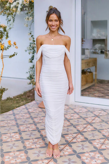 Kylie Maxi Elbise - Beyaz