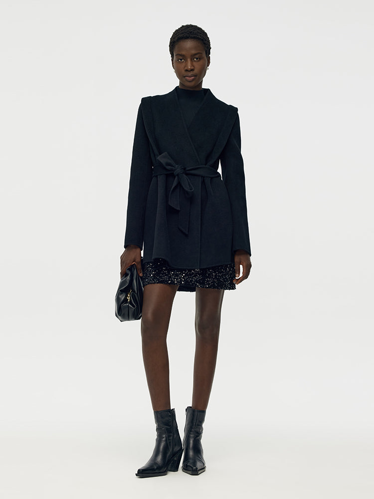 Tencel Yün Kadın Orta Boy Şal Kaban